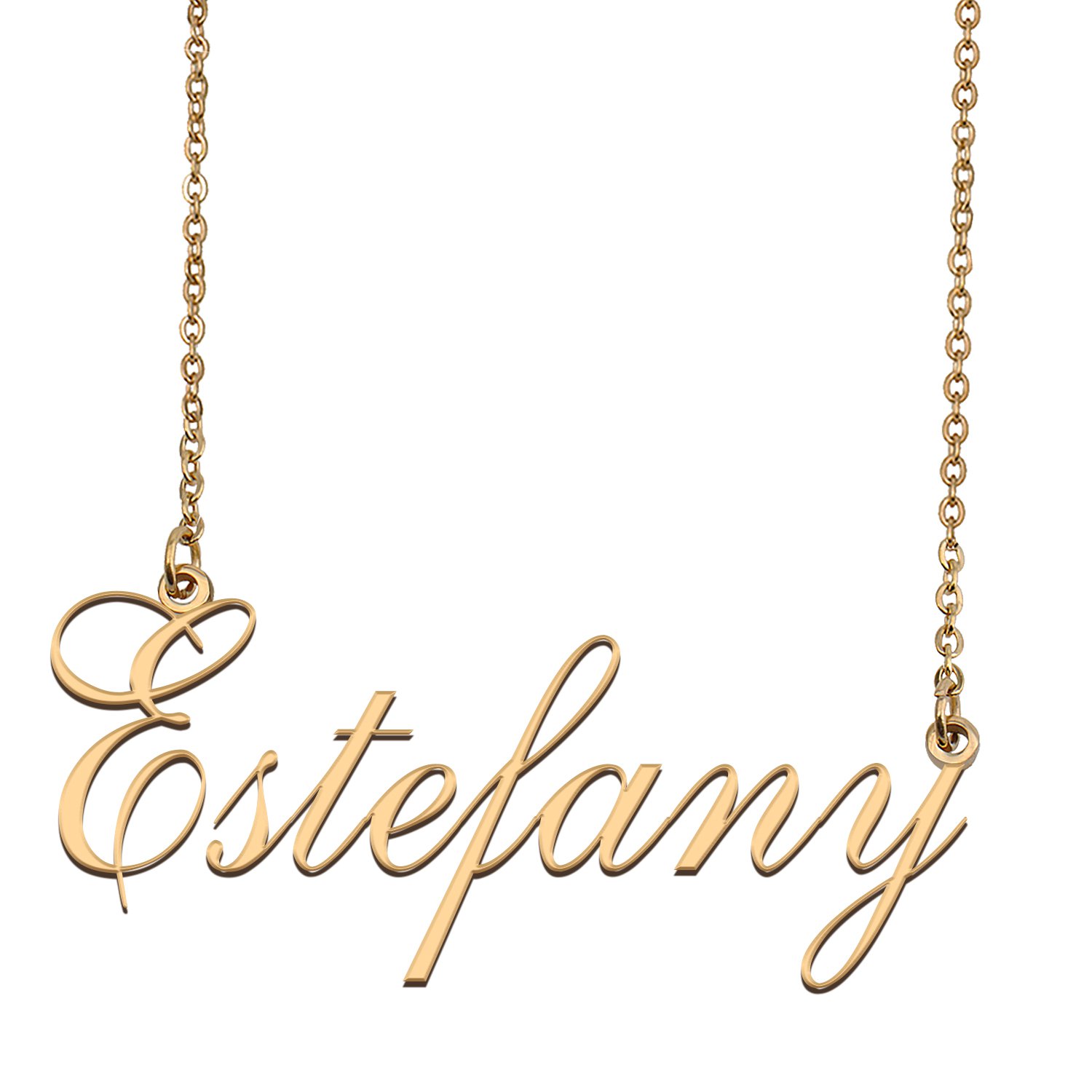 Custom Unique Charm Name Necklace Best Bridesmaid Jewelry Gifts for Her Estefany