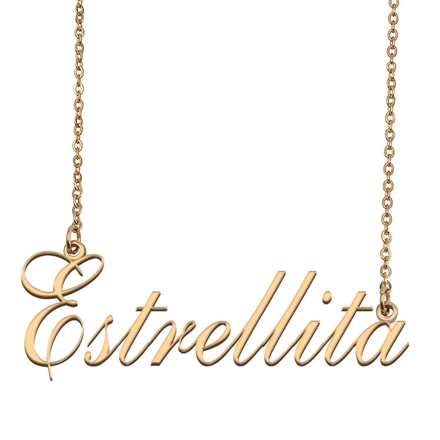 Custom Unique Charm Name Necklace Best Bridesmaid Jewelry Gifts for Her Estrellita