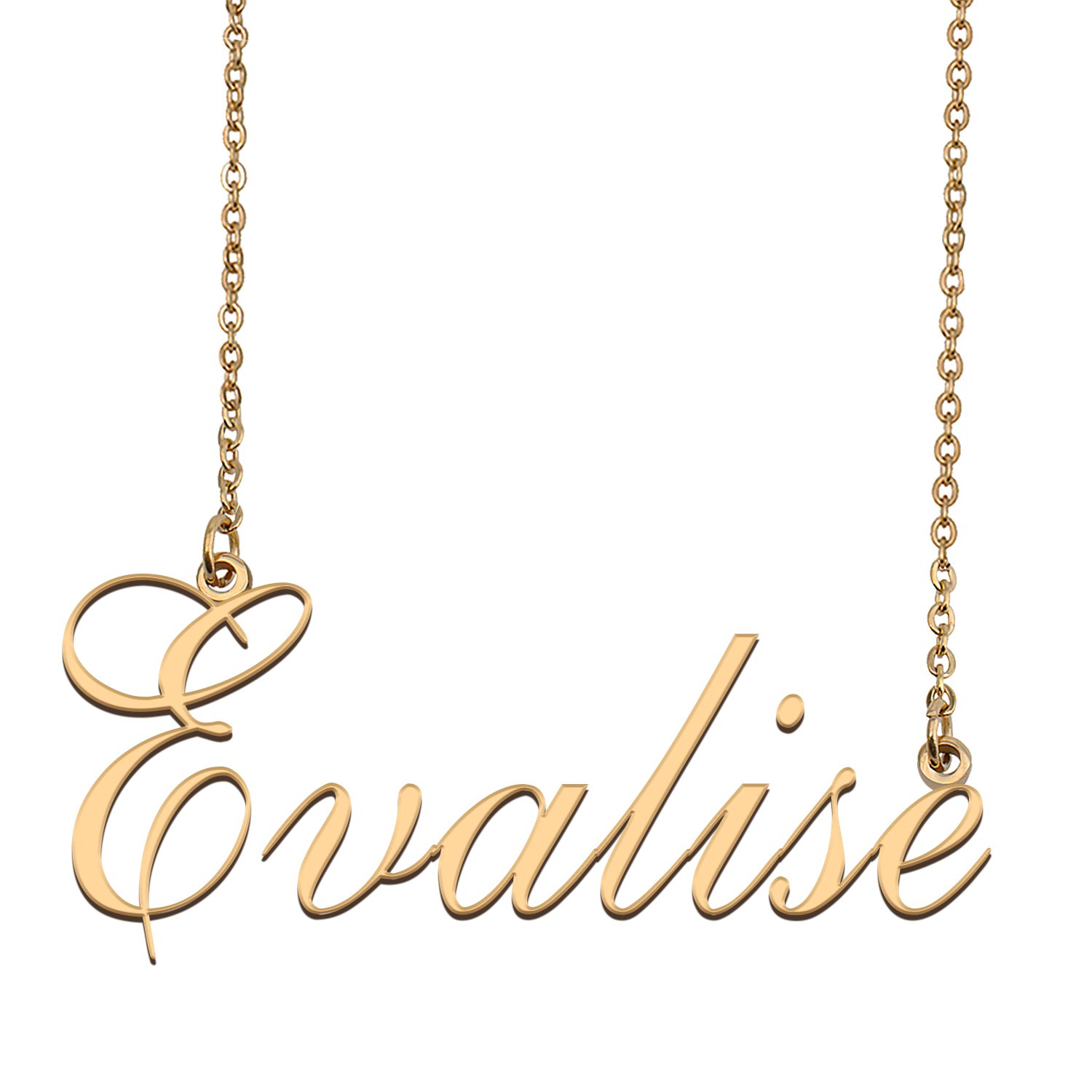 Custom Unique Charm Name Necklace Best Bridesmaid Jewelry Gifts for Her Evalise