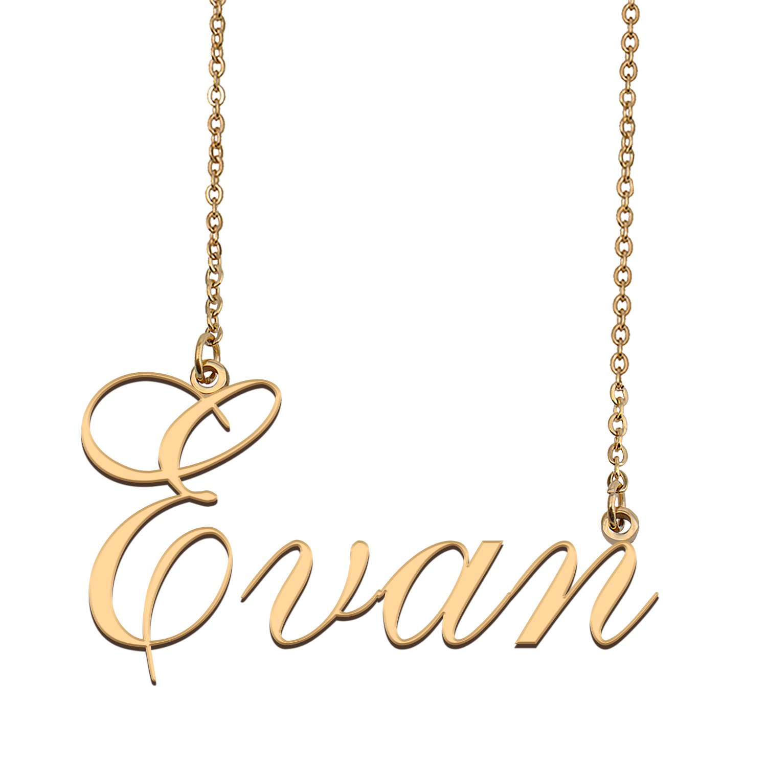 Custom Unique Charm Name Necklace Best Bridesmaid Jewelry Gifts for Her Evan