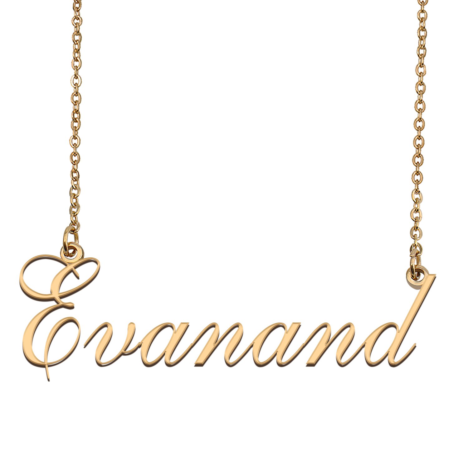 Custom Unique Charm Name Necklace Best Bridesmaid Jewelry Gifts for Her Evanand
