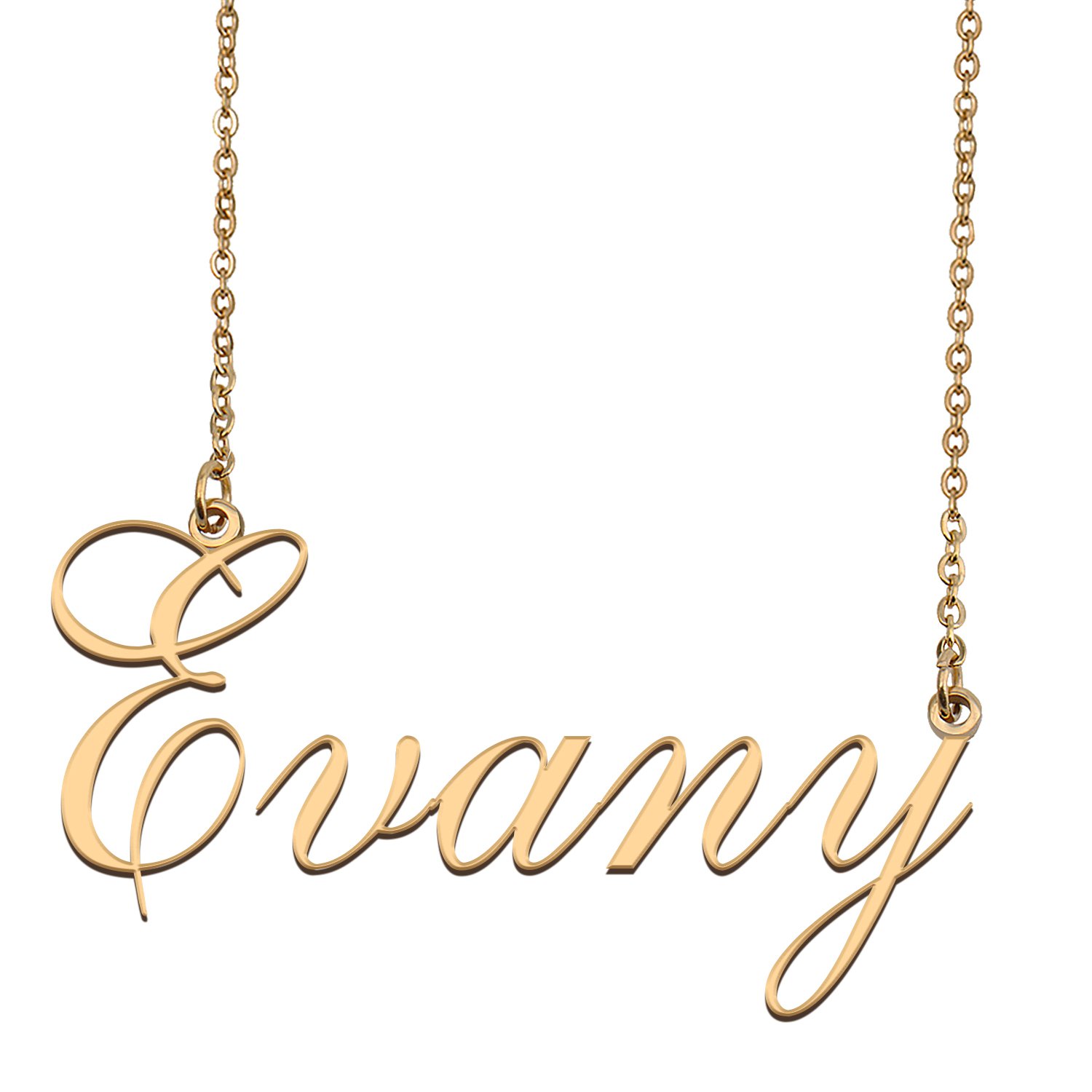Custom Unique Charm Name Necklace Best Bridesmaid Jewelry Gifts for Her Evany