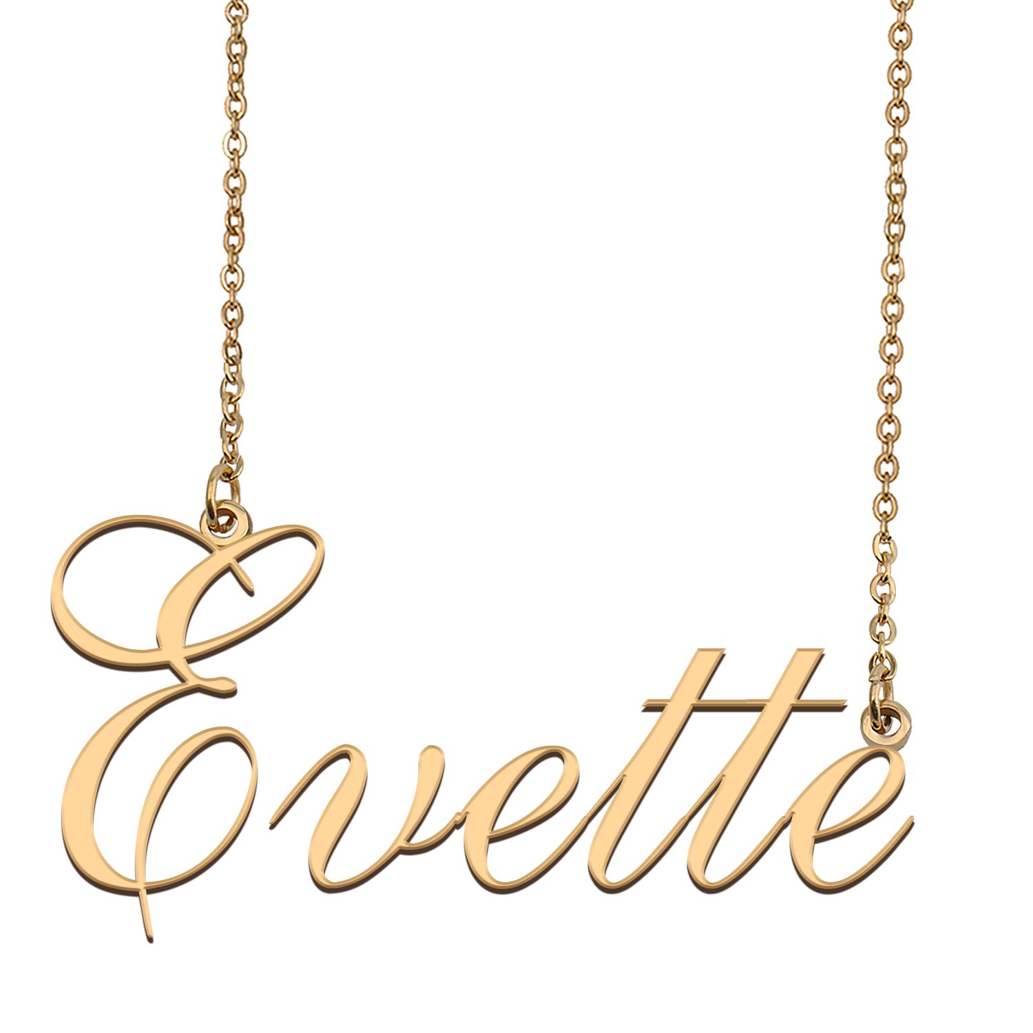 Custom Unique Charm Name Necklace Best Bridesmaid Jewelry Gifts for Her Evette