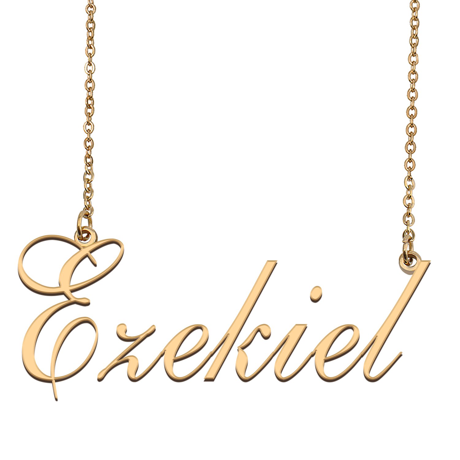 Custom Unique Charm Name Necklace Best Bridesmaid Jewelry Gifts for Her Ezekiel