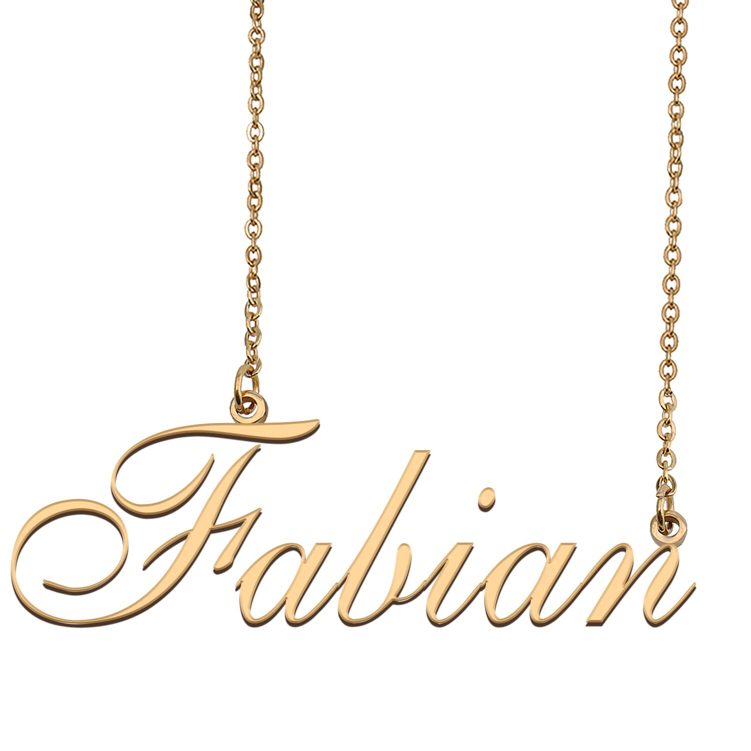Custom Unique Charm Name Necklace Best Bridesmaid Jewelry Gifts for Her Fabian
