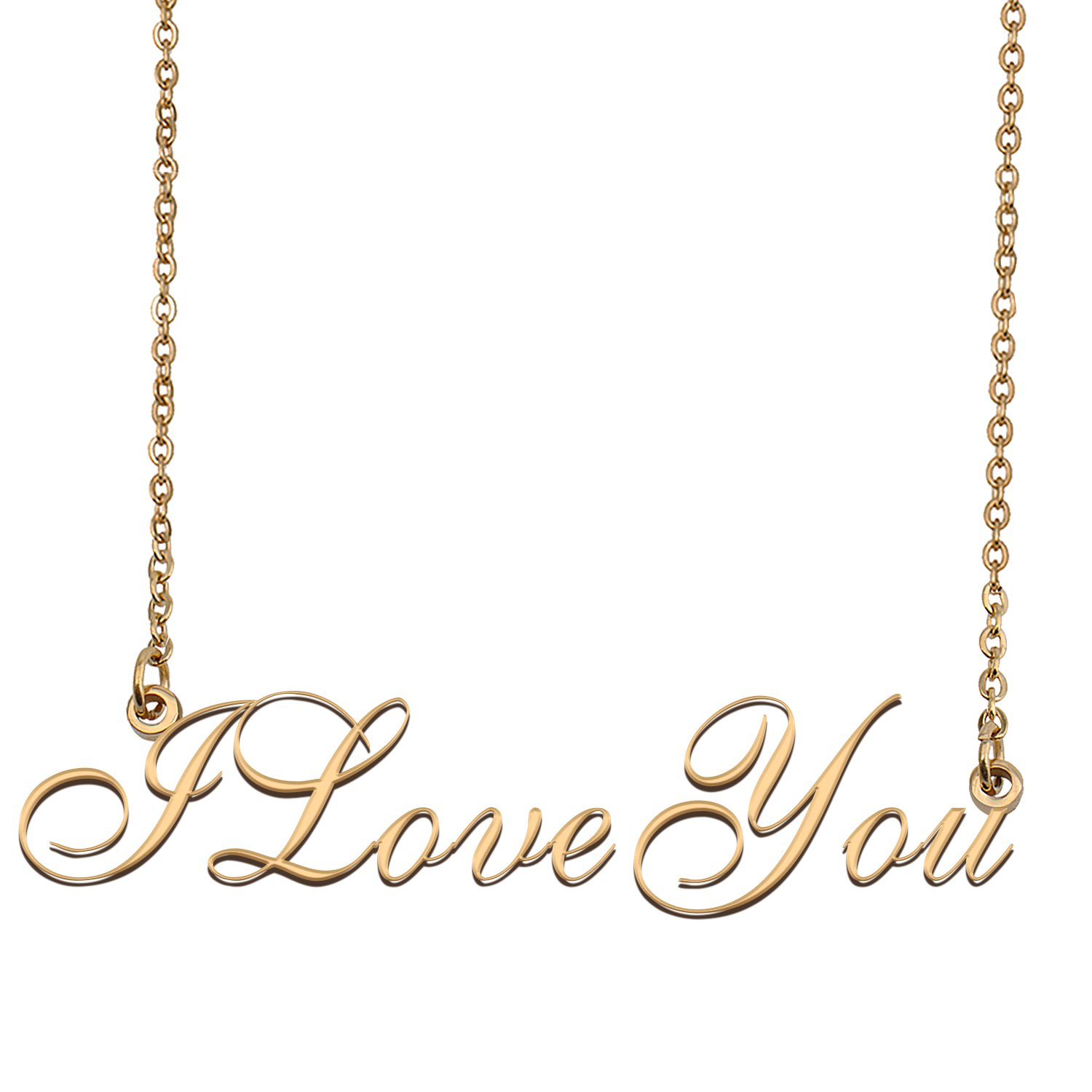 Personalized My Name Necklace Dainty personal Initial Necklace ILoveYou
