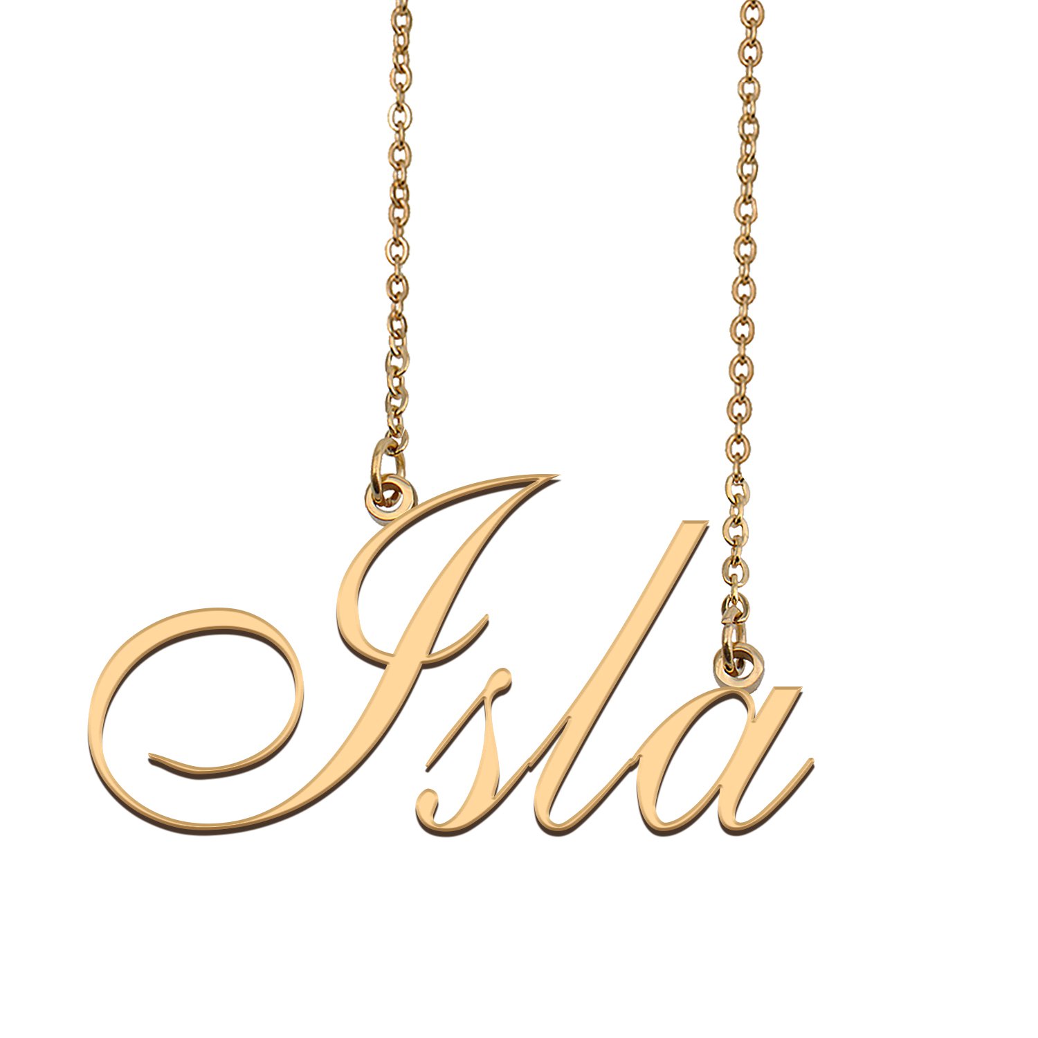 Personalized My Name Necklace Dainty personal Initial Necklace Isla
