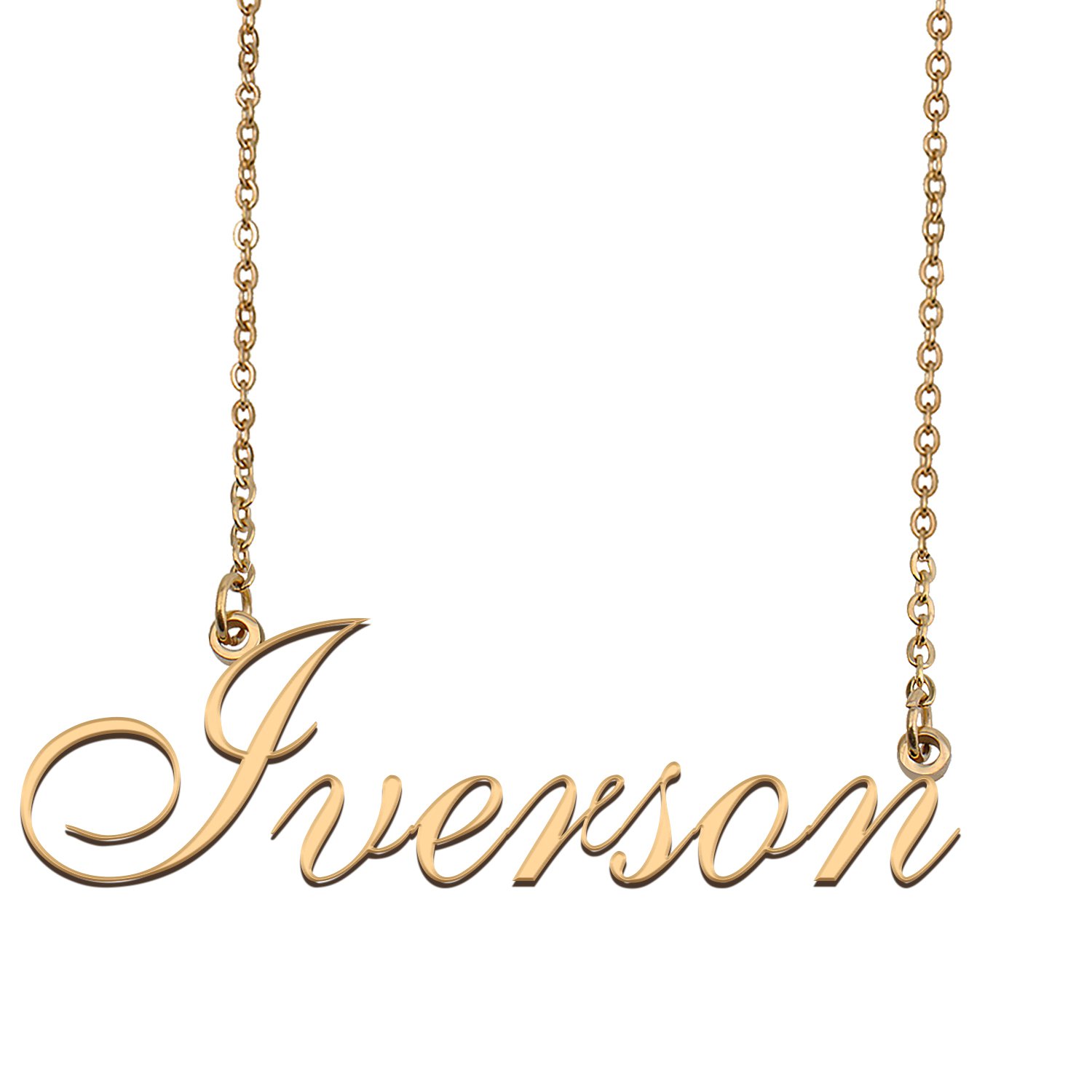 Personalized My Name Necklace Dainty personal Initial Necklace Iverson