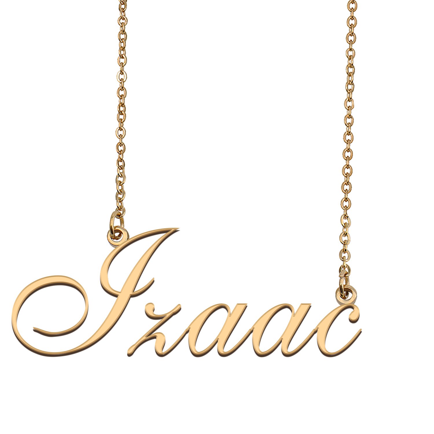 Personalized My Name Necklace Dainty personal Initial Necklace Izaac