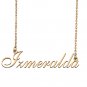 Personalized My Name Necklace Dainty personal Initial Necklace Izmeralda