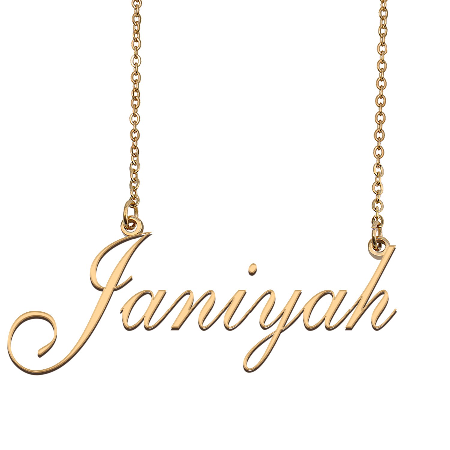 Personalized My Name Necklace Dainty personal Initial Necklace Janiyah