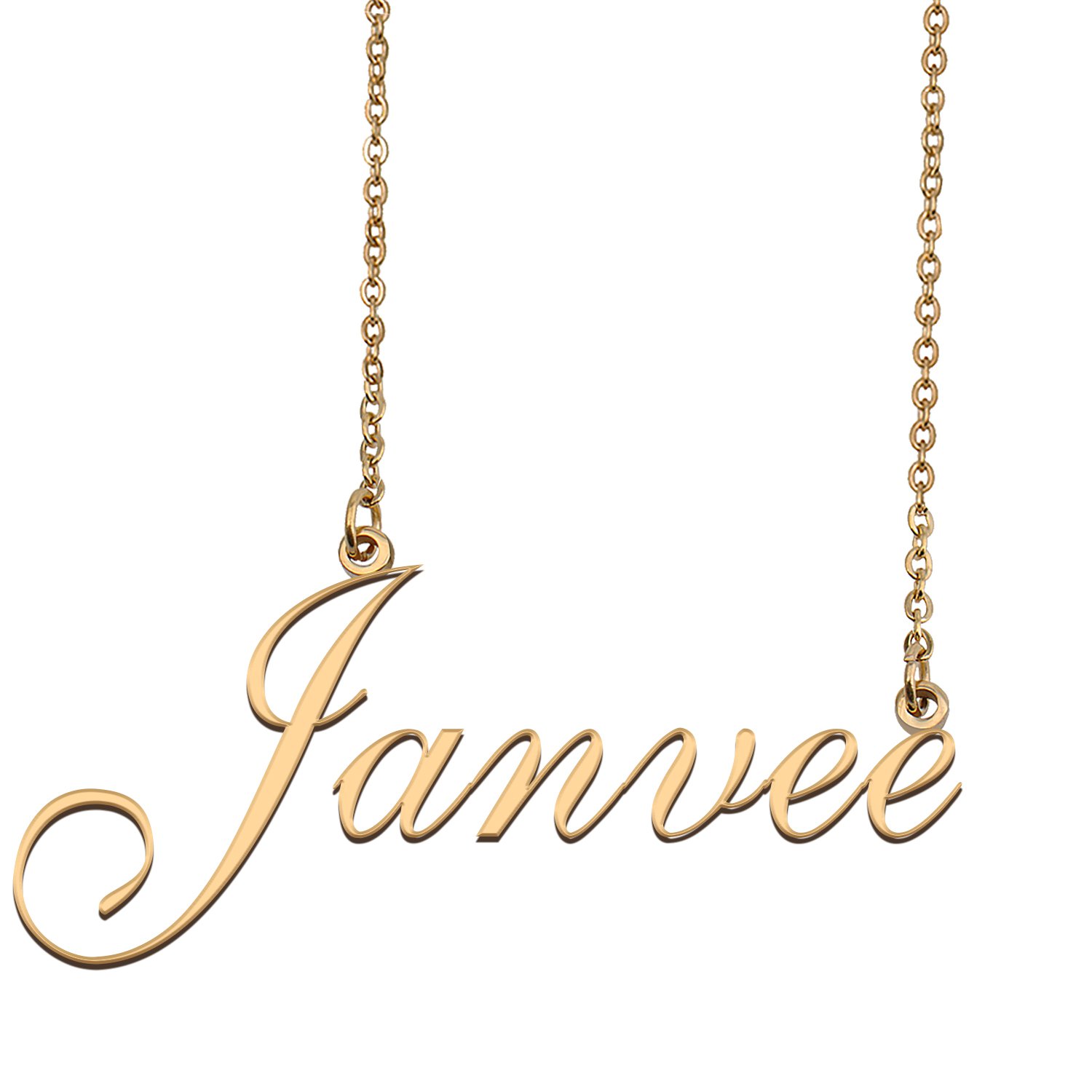 Personalized My Name Necklace Dainty personal Initial Necklace Janvee