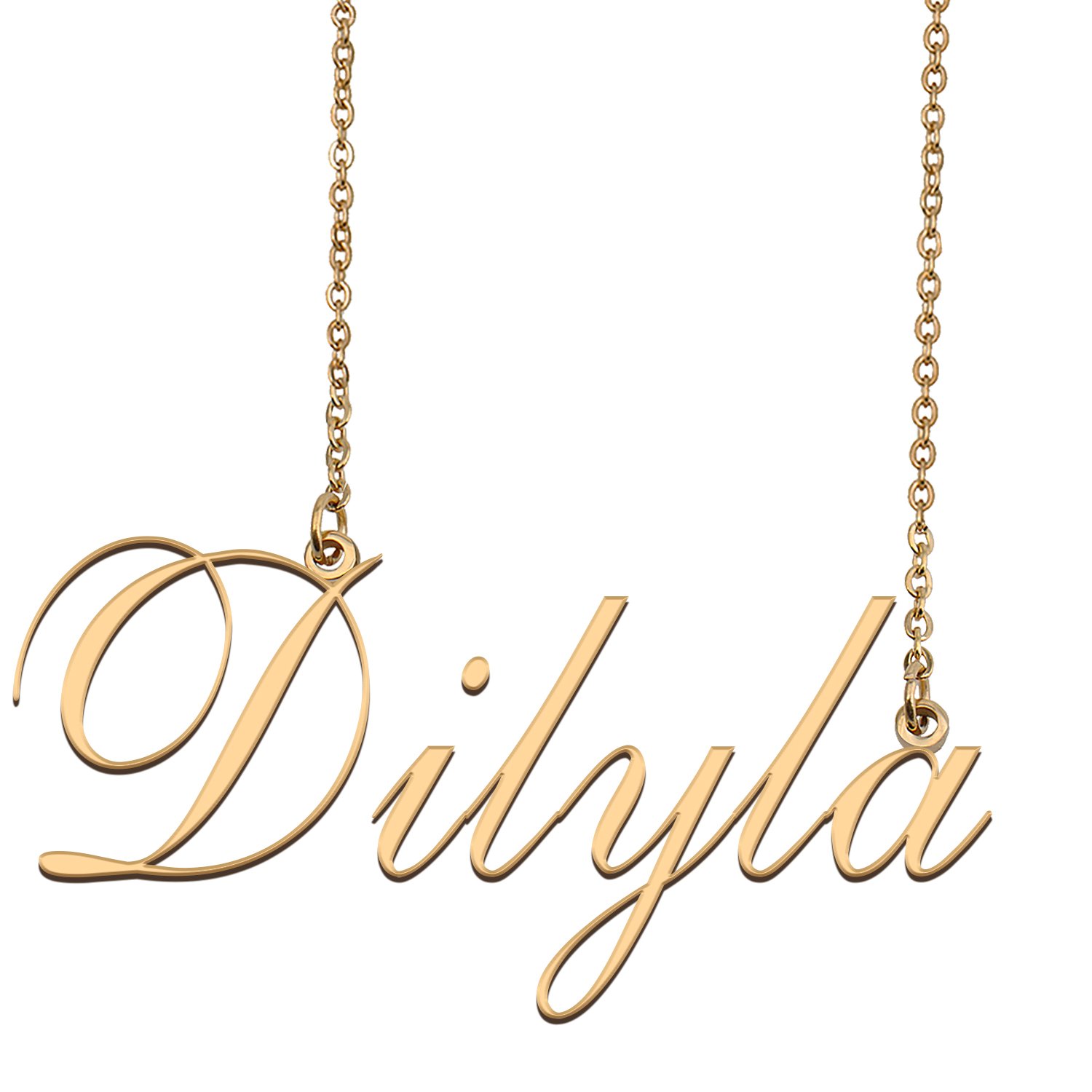 Customized Name Necklace 18K Gold Plated Jewelry Gift for Girlfriend for Her Jushawni