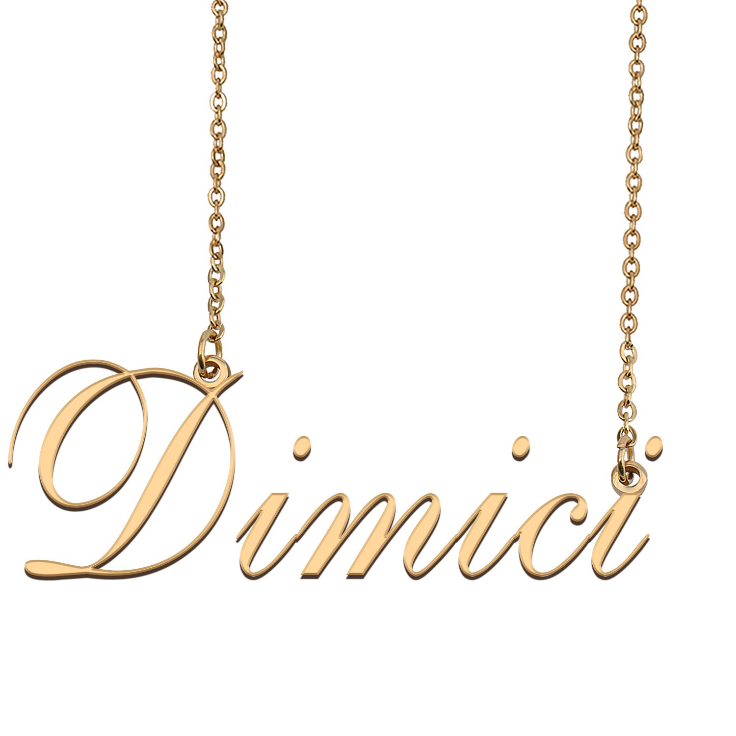Customized Name Necklace 18K Gold Plated Jewelry Gift for Girlfriend for Her Justice