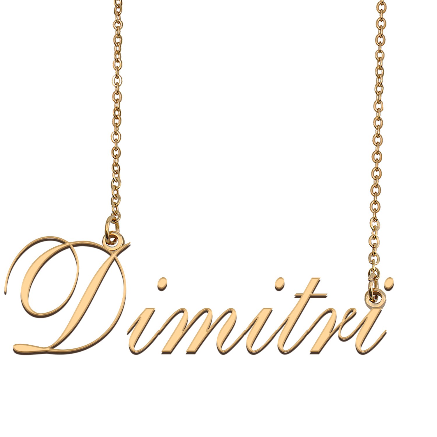 Customized Name Necklace 18K Gold Plated Jewelry Gift for Girlfriend for Her Justin