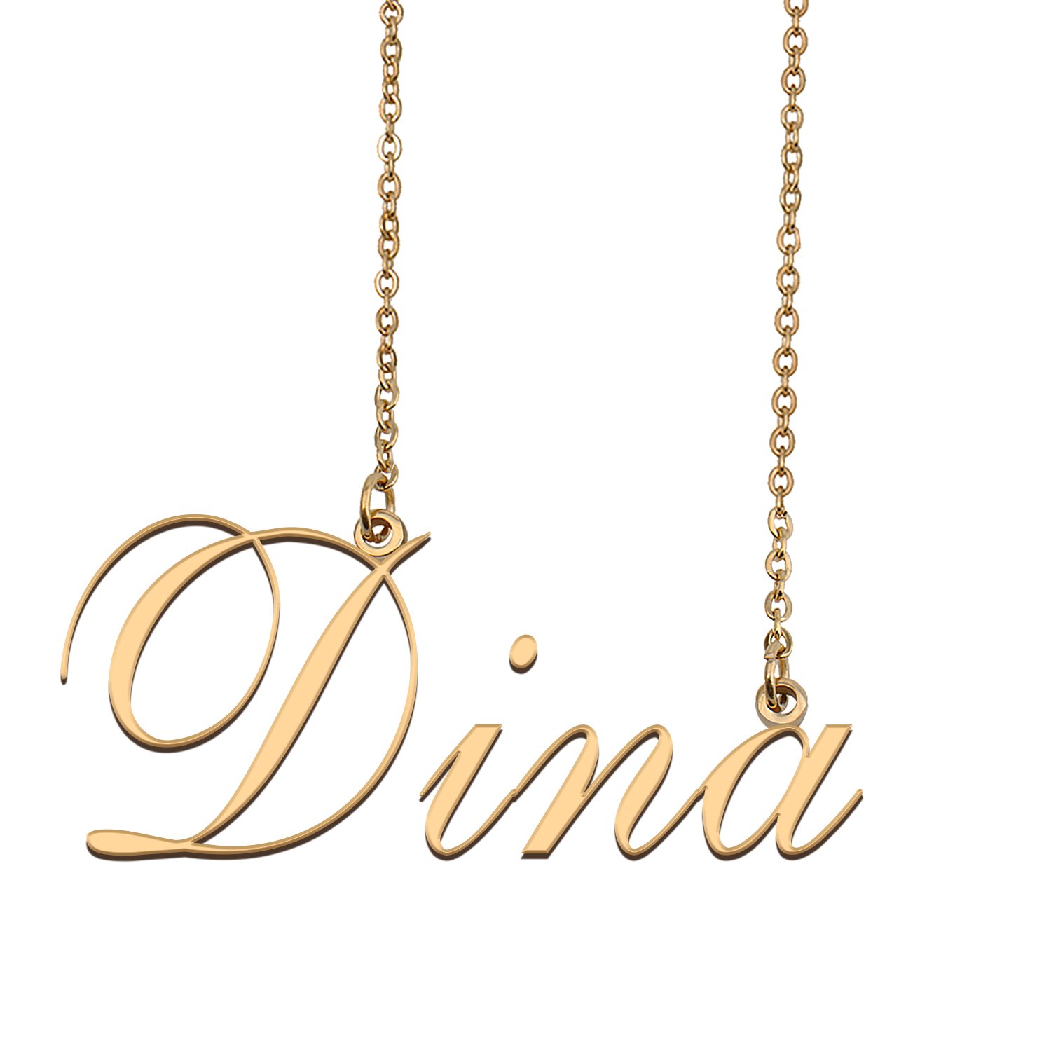 Customized Name Necklace 18K Gold Plated Jewelry Gift for Girlfriend for Her Juston