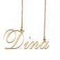 Customized Name Necklace 18K Gold Plated Jewelry Gift for Girlfriend for Her Juston