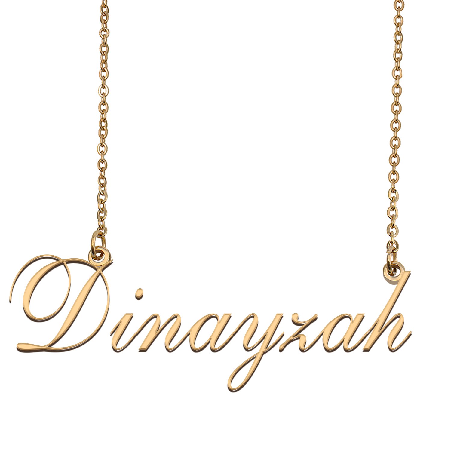 Customized Name Necklace 18K Gold Plated Jewelry Gift for Girlfriend for Her Justyn