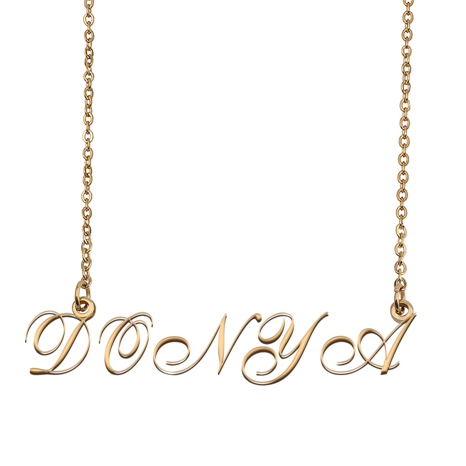 Customized Name Necklace 18K Gold Plated Jewelry Gift for Girlfriend for Her Kaleido