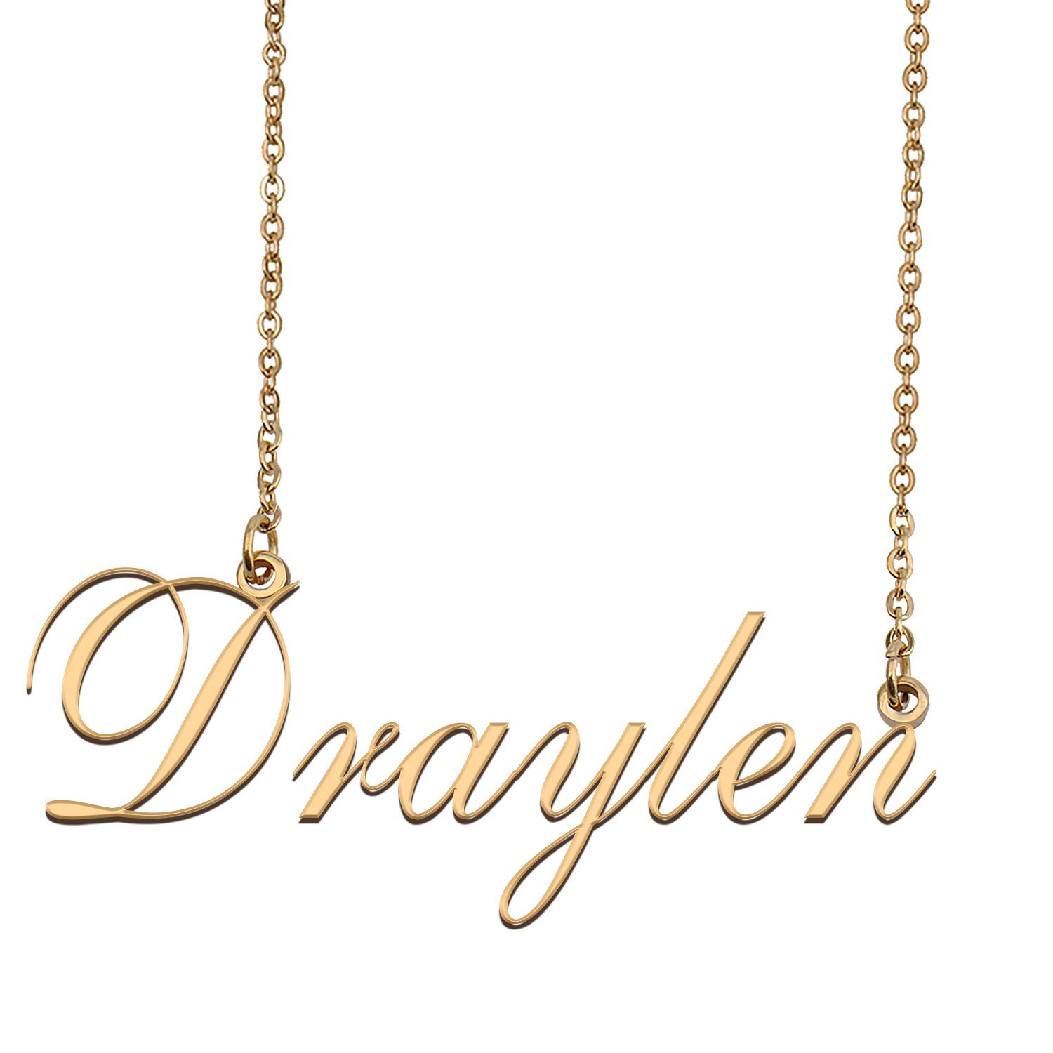 Customized Name Necklace 18K Gold Plated Jewelry Gift for Girlfriend for Her Kamal