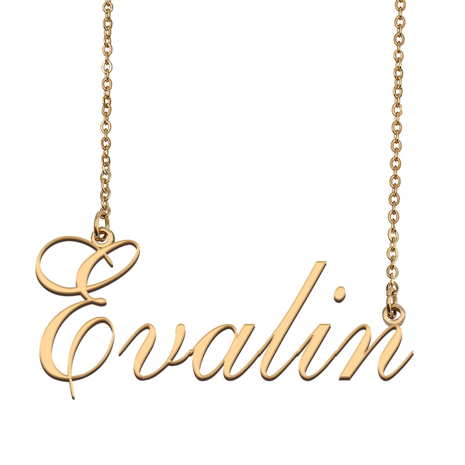 Customized Name Necklace 18K Gold Plated Jewelry Gift for Girlfriend for Her KenKen
