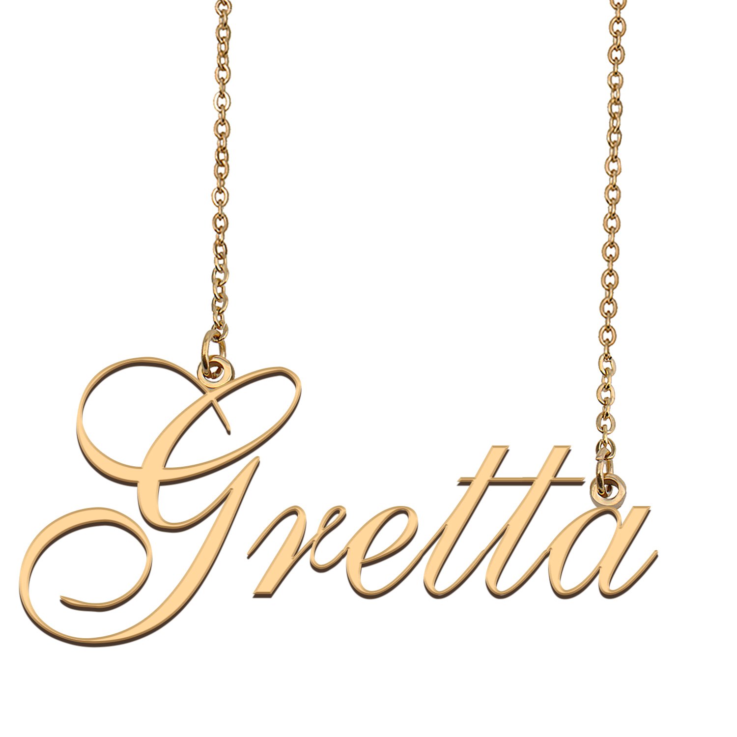Personalized Stainless Steel Name Necklace Jewelry for Womens Lan