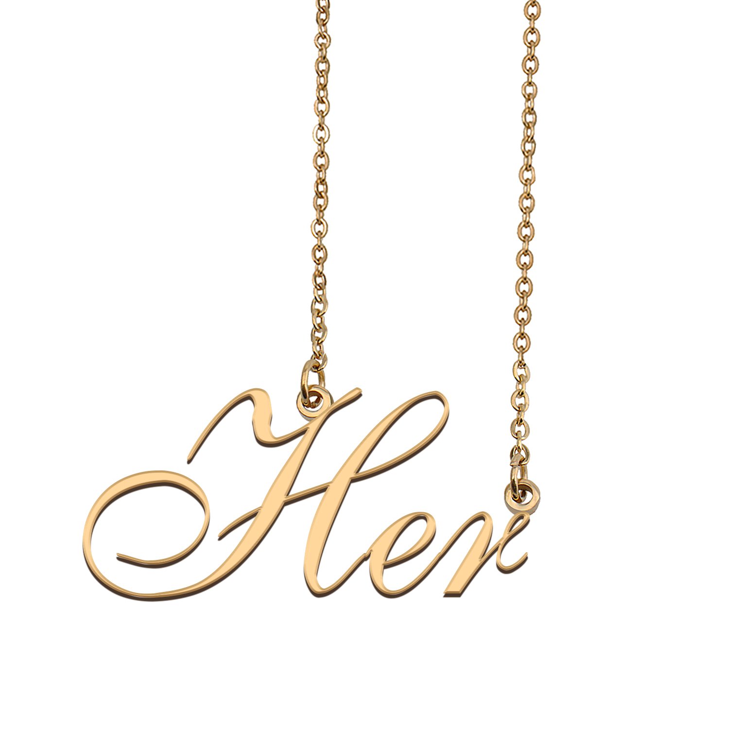 Personalized Custom 18k Gold Plated Any Name Necklace for Women Letice