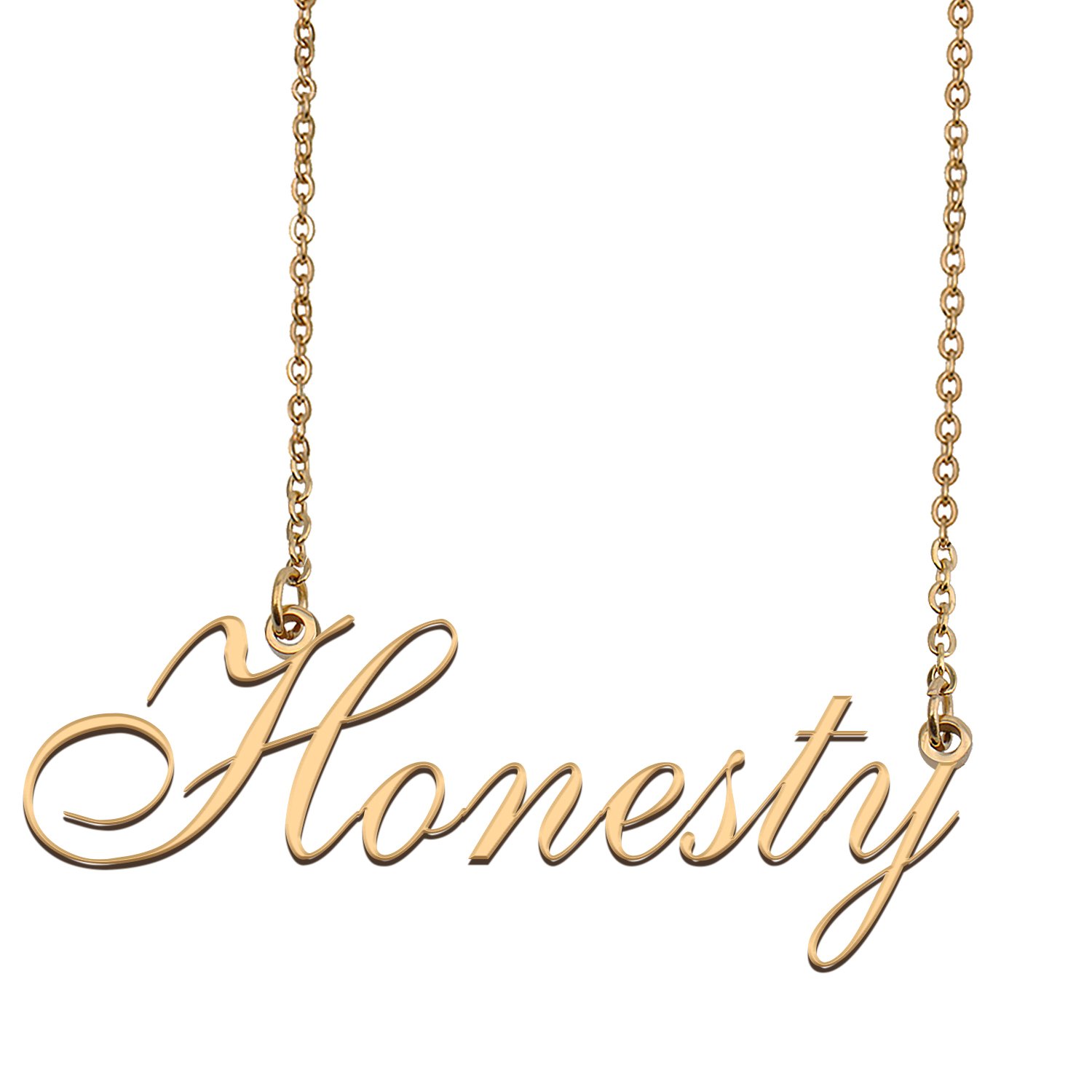 Personalized Custom 18k Gold Plated Any Name Necklace for Women Light