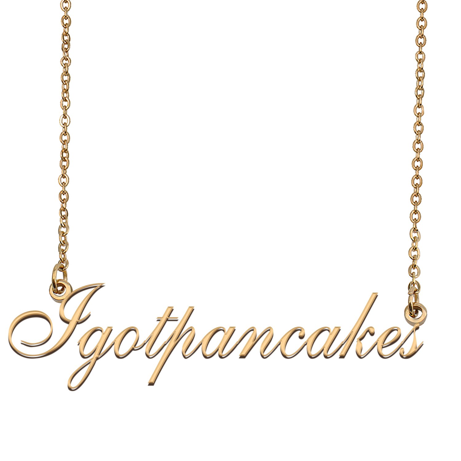 Personalized Custom 18k Gold Plated Any Name Necklace for Women Little
