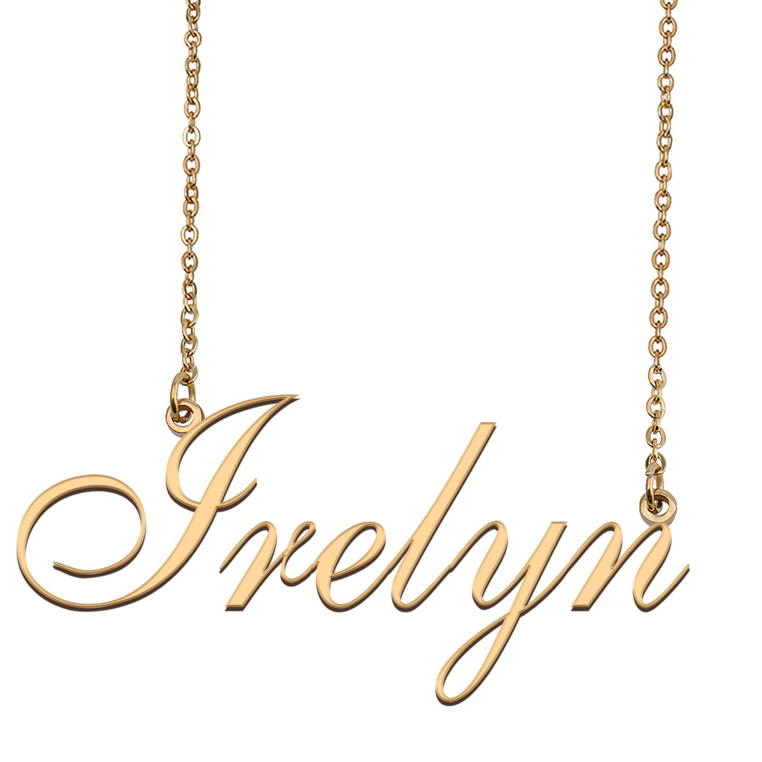 Personalized Custom 18k Gold Plated Any Name Necklace for Women Loretta