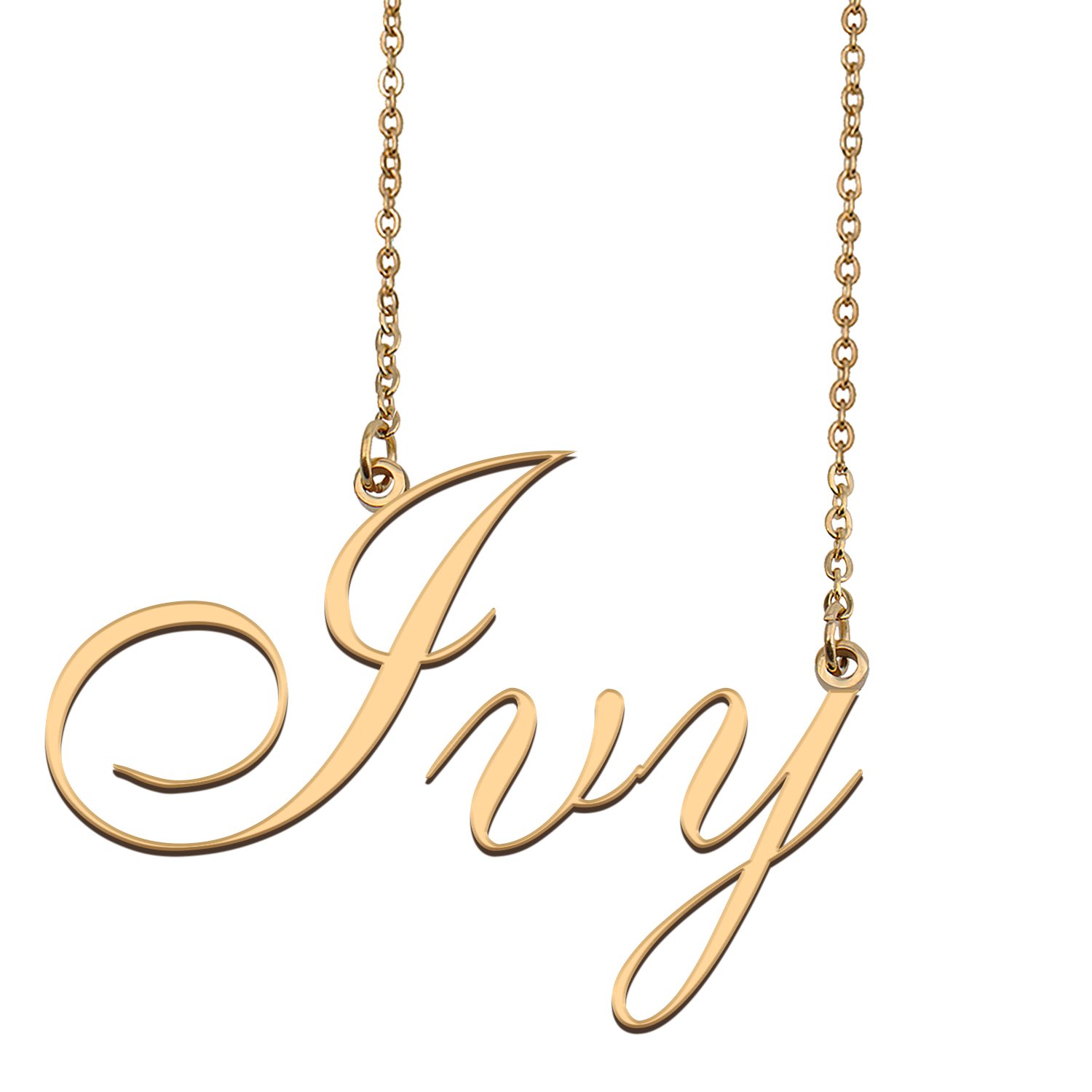 Personalized Custom 18k Gold Plated Any Name Necklace for Women Luna