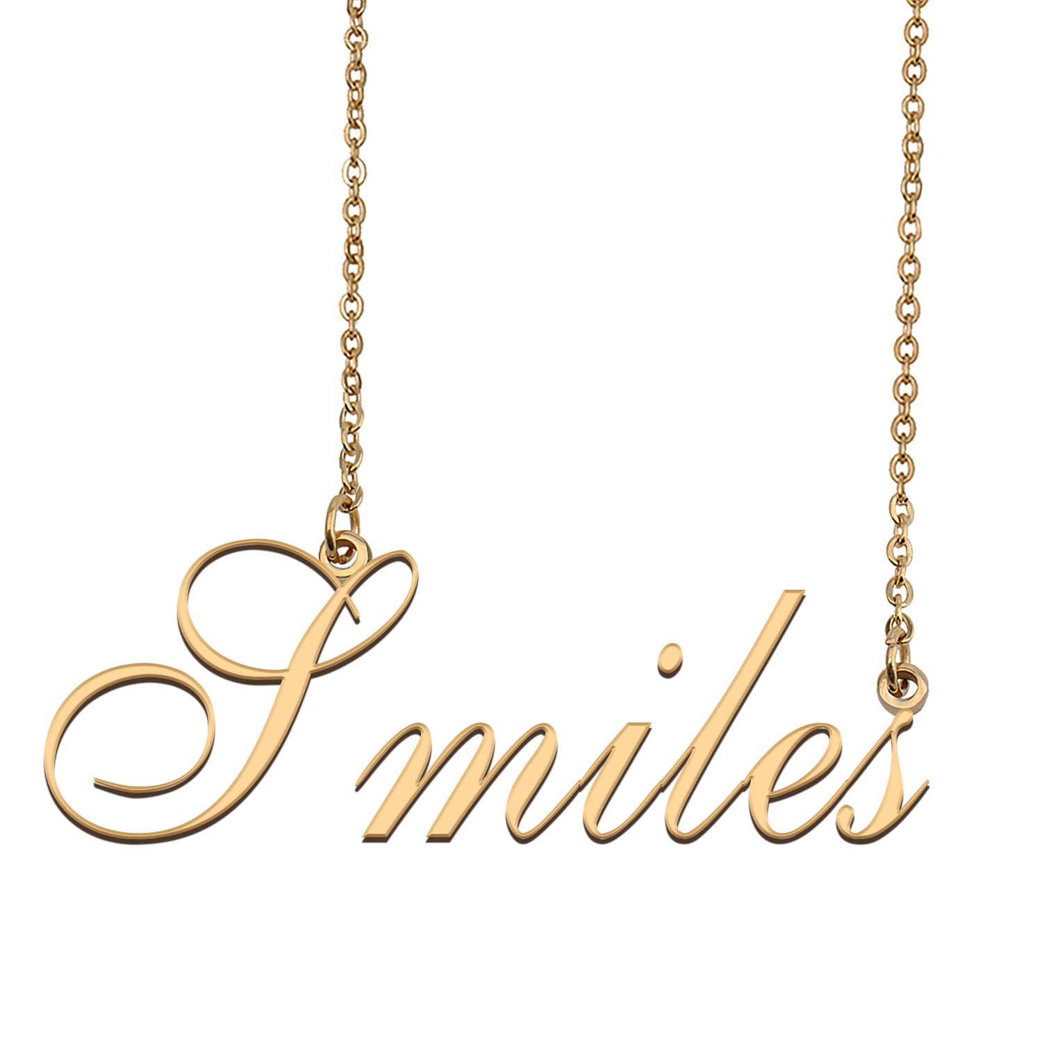 Custom Made Delicate Any Name Necklace for Mother Girlfriend Smiles