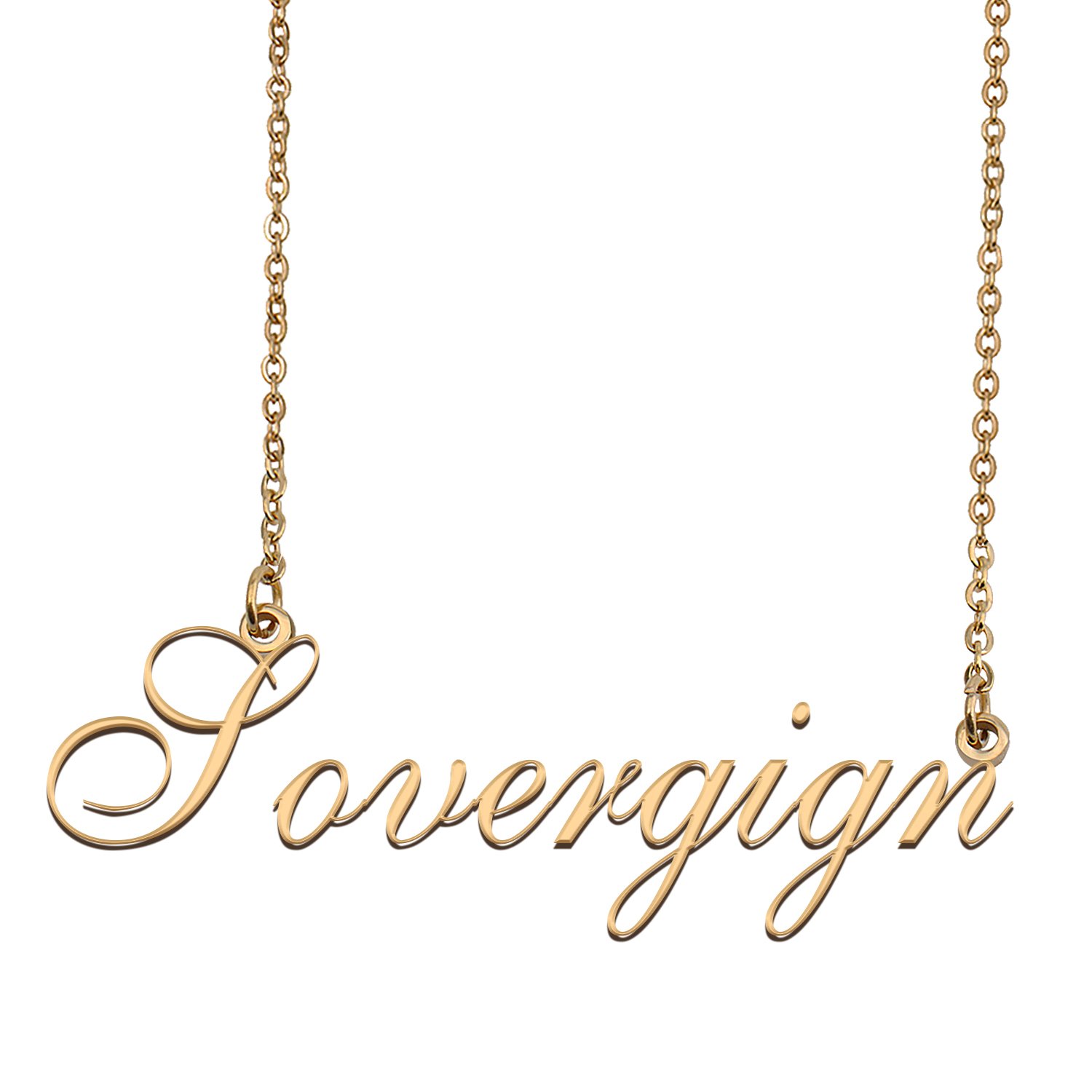 Custom Made Delicate Any Name Necklace for Mother Girlfriend Sovergign