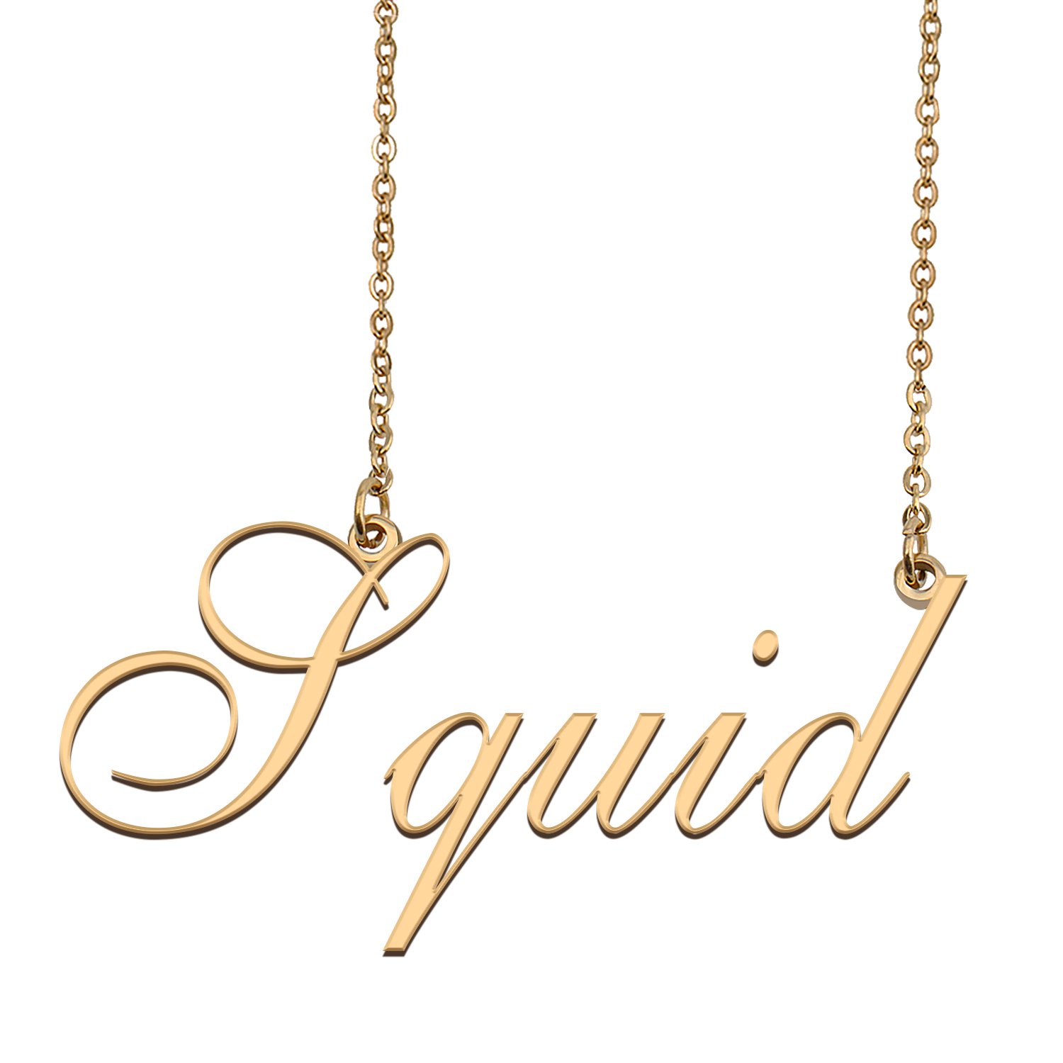 Custom Made Delicate Any Name Necklace for Mother Girlfriend Squid