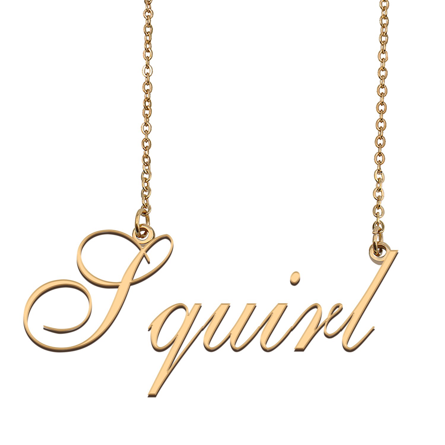 Custom Made Delicate Any Name Necklace for Mother Girlfriend Squirl