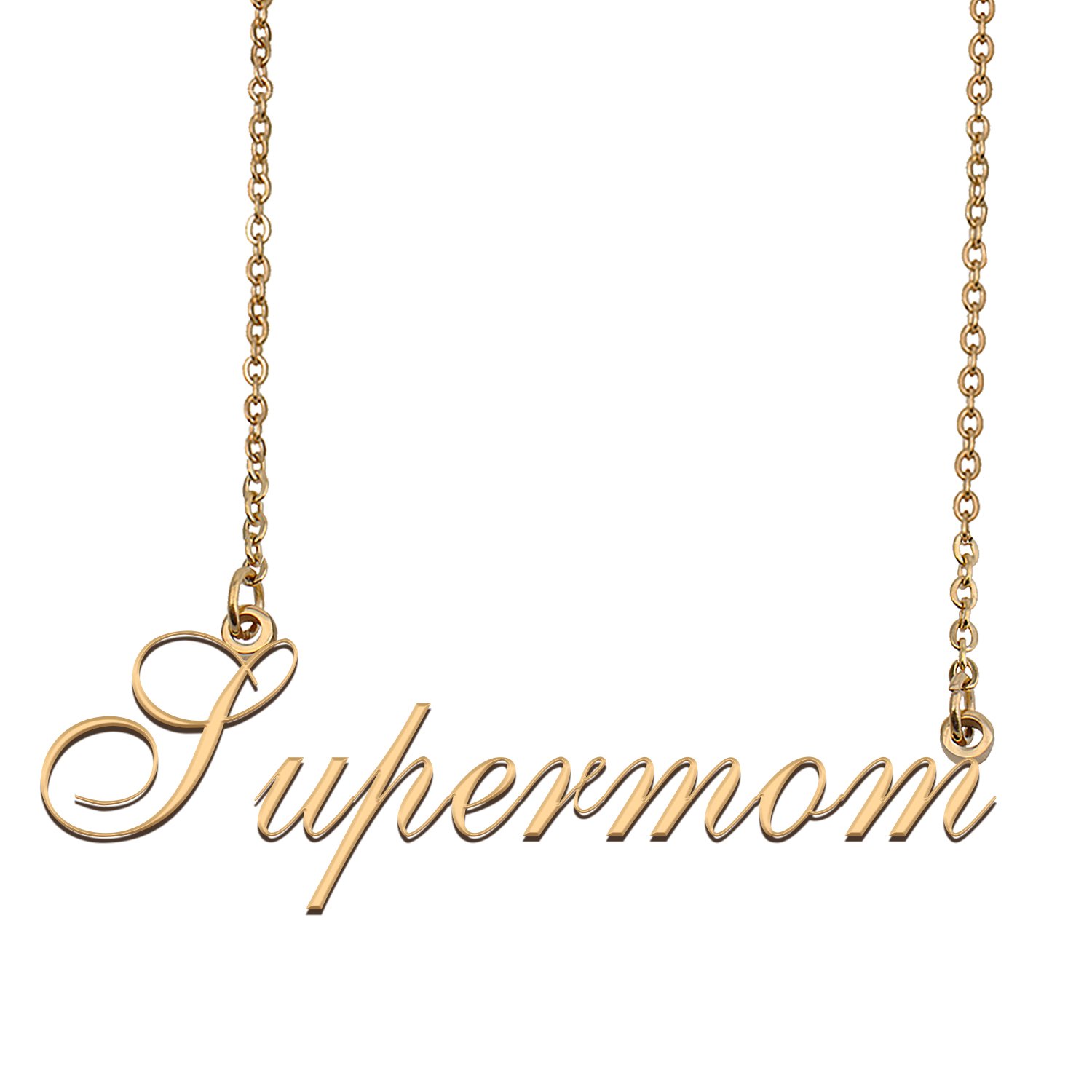 Customized Charm Pendant Jewelry Any Name Necklace for Grandmother for Her Supermom