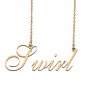 Customized Charm Pendant Jewelry Any Name Necklace for Grandmother for Her Swirl