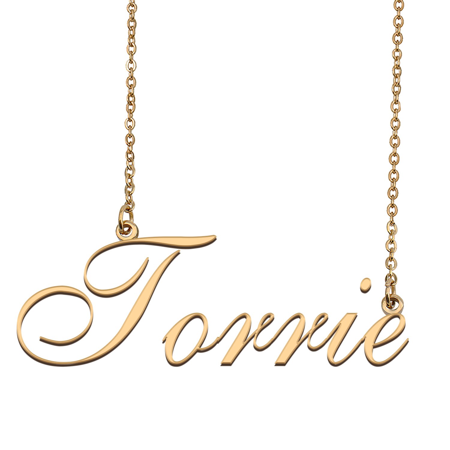 Custom Personalized Name Necklace in Golden Silver for Women Torrie