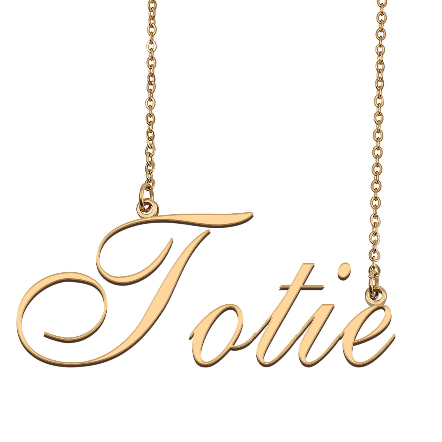 Custom Personalized Name Necklace in Golden Silver for Women Totie