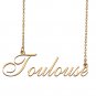 Custom Personalized Name Necklace in Golden Silver for Women Toulouse