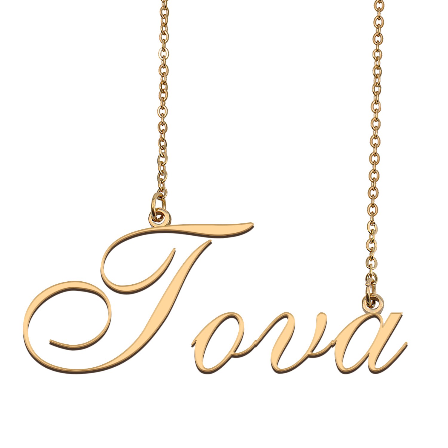 Custom Personalized Name Necklace in Golden Silver for Women Tova