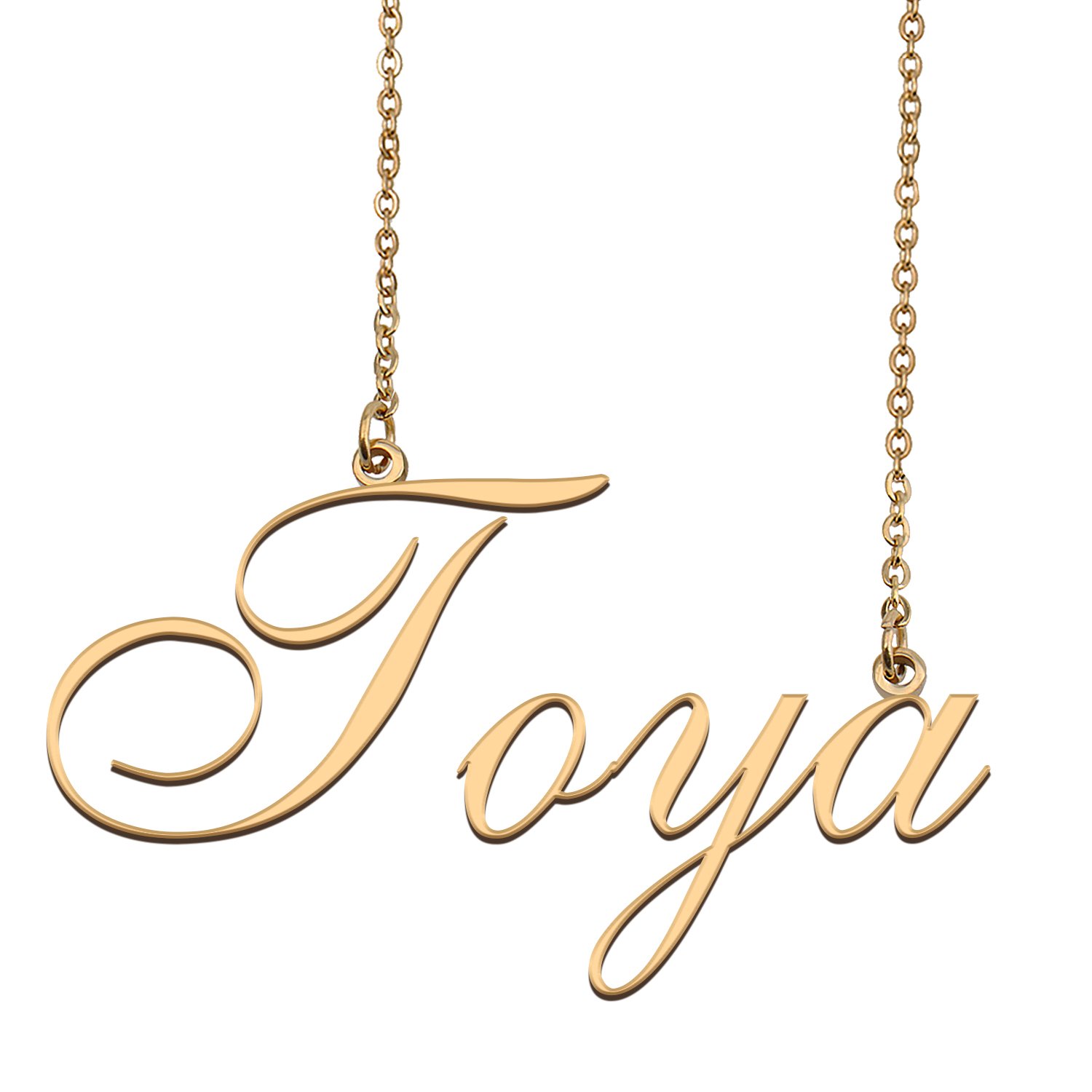 Custom Personalized Name Necklace in Golden Silver for Women Toya
