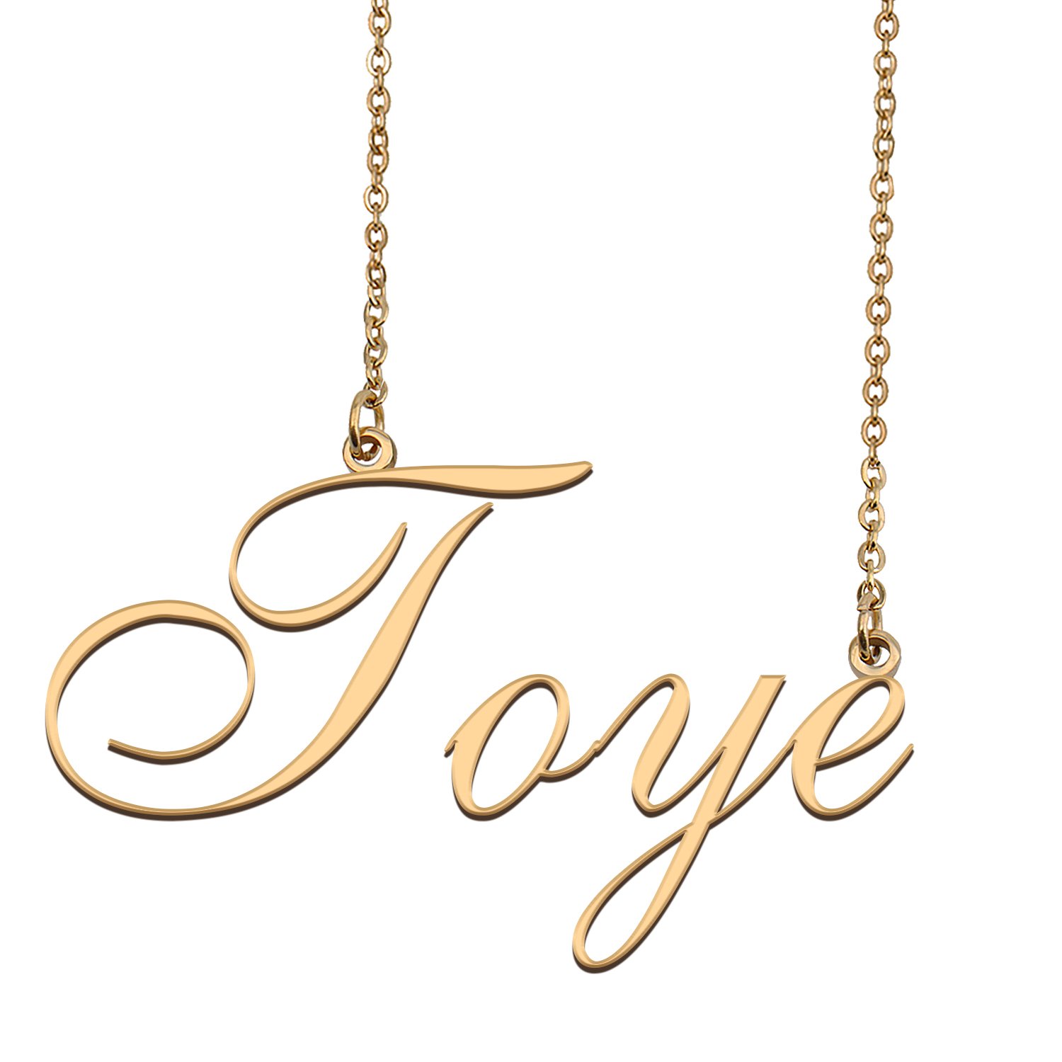 Custom Personalized Name Necklace in Golden Silver for Women Toye