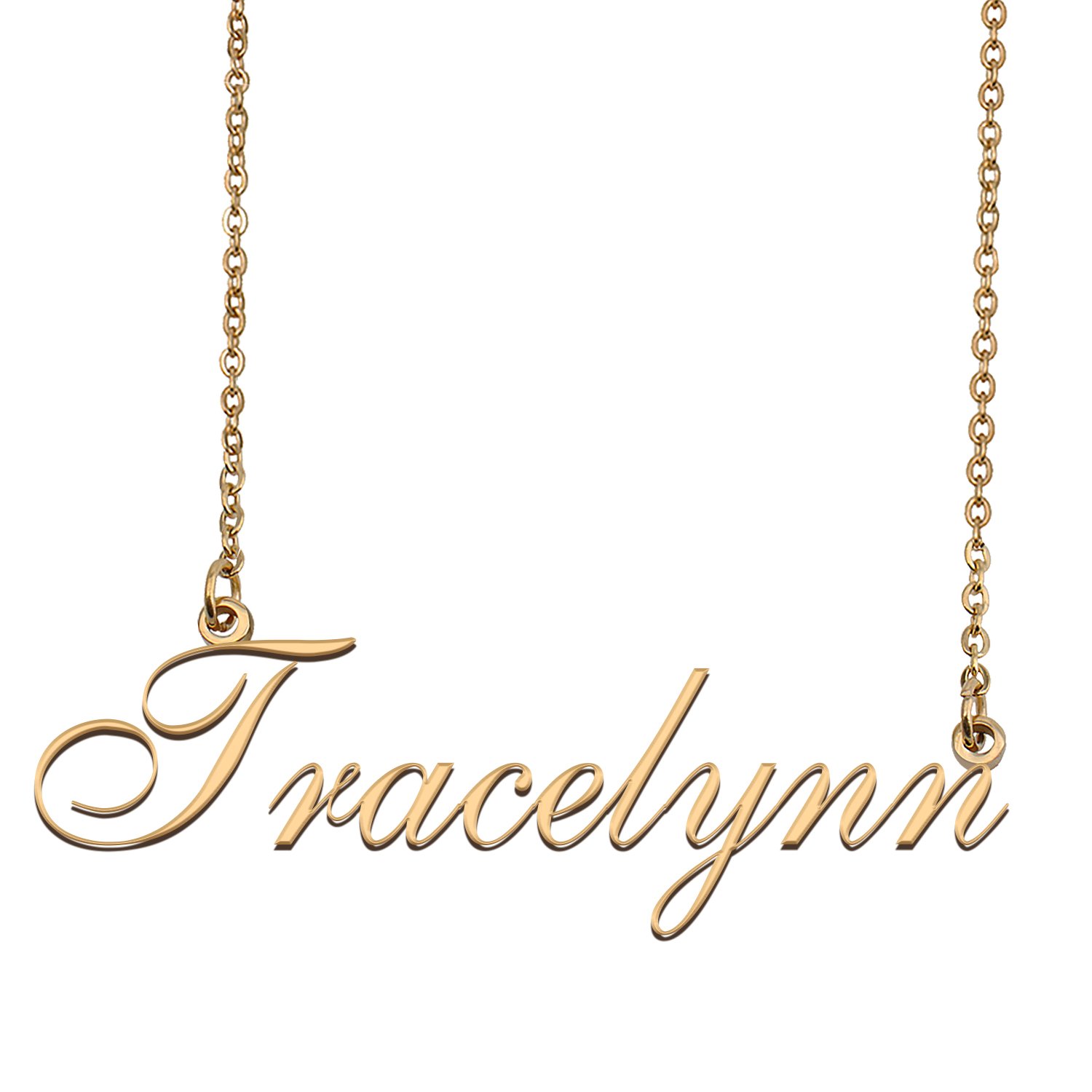 Custom Personalized Name Necklace in Golden Silver for Women Tracelynn
