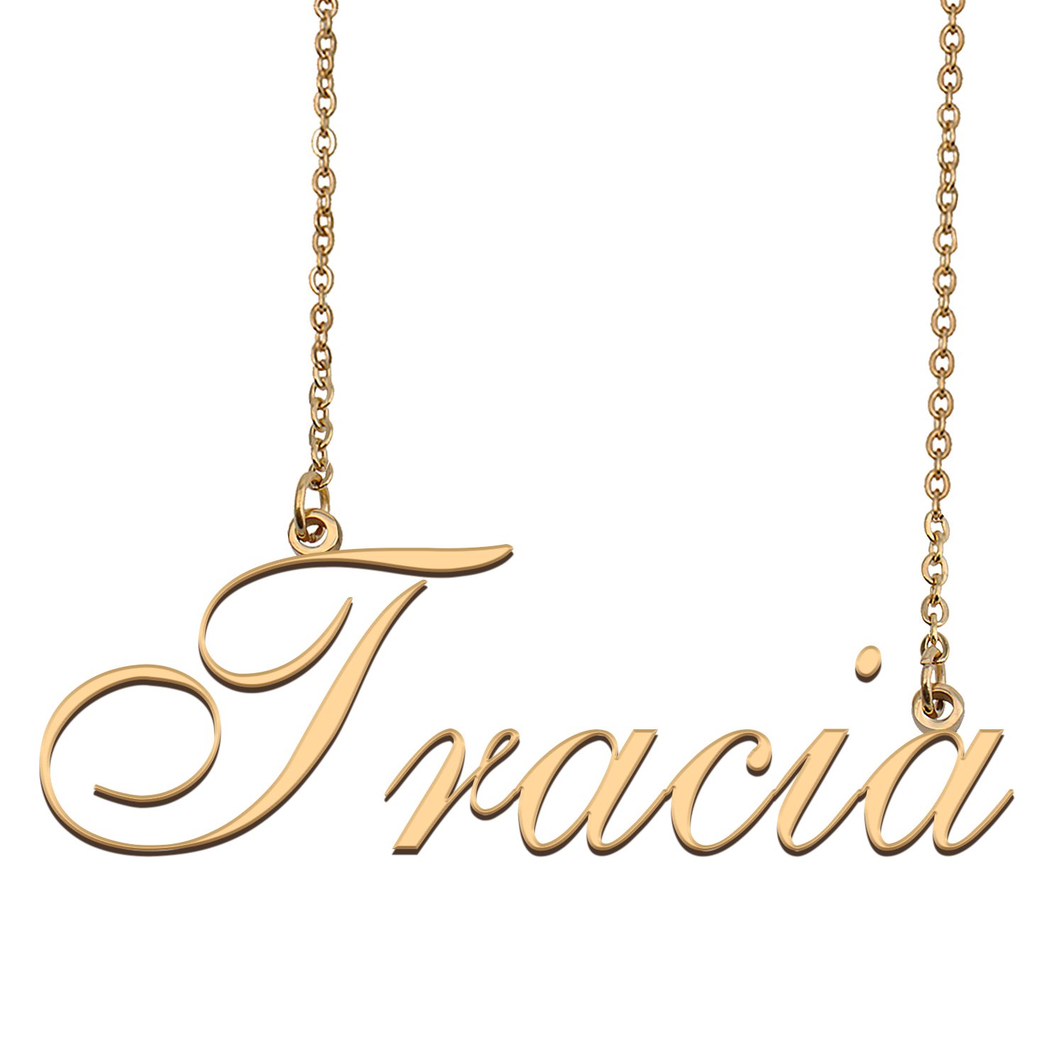 Custom Personalized Name Necklace in Golden Silver for Women Tracia
