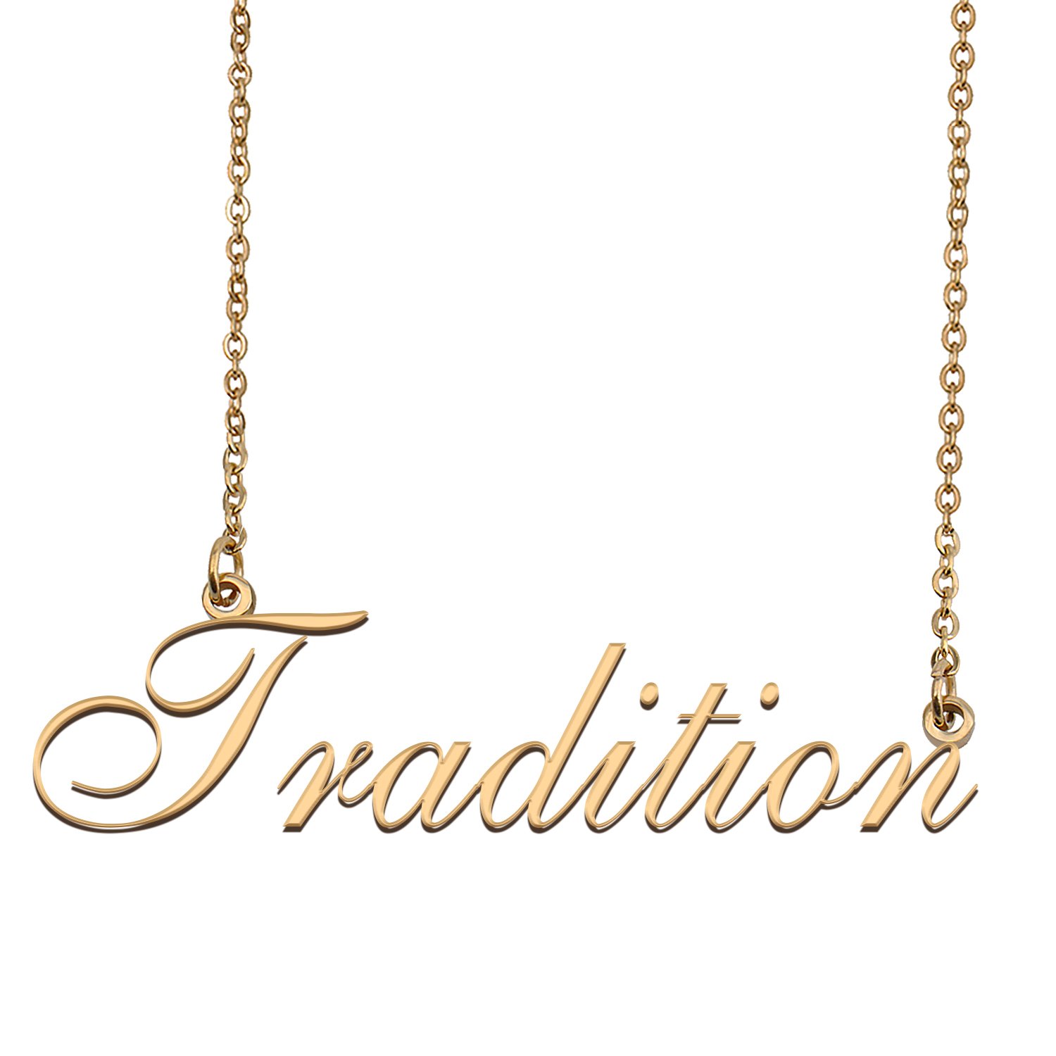 Custom Personalized Name Necklace in Golden Silver for Women Tradition