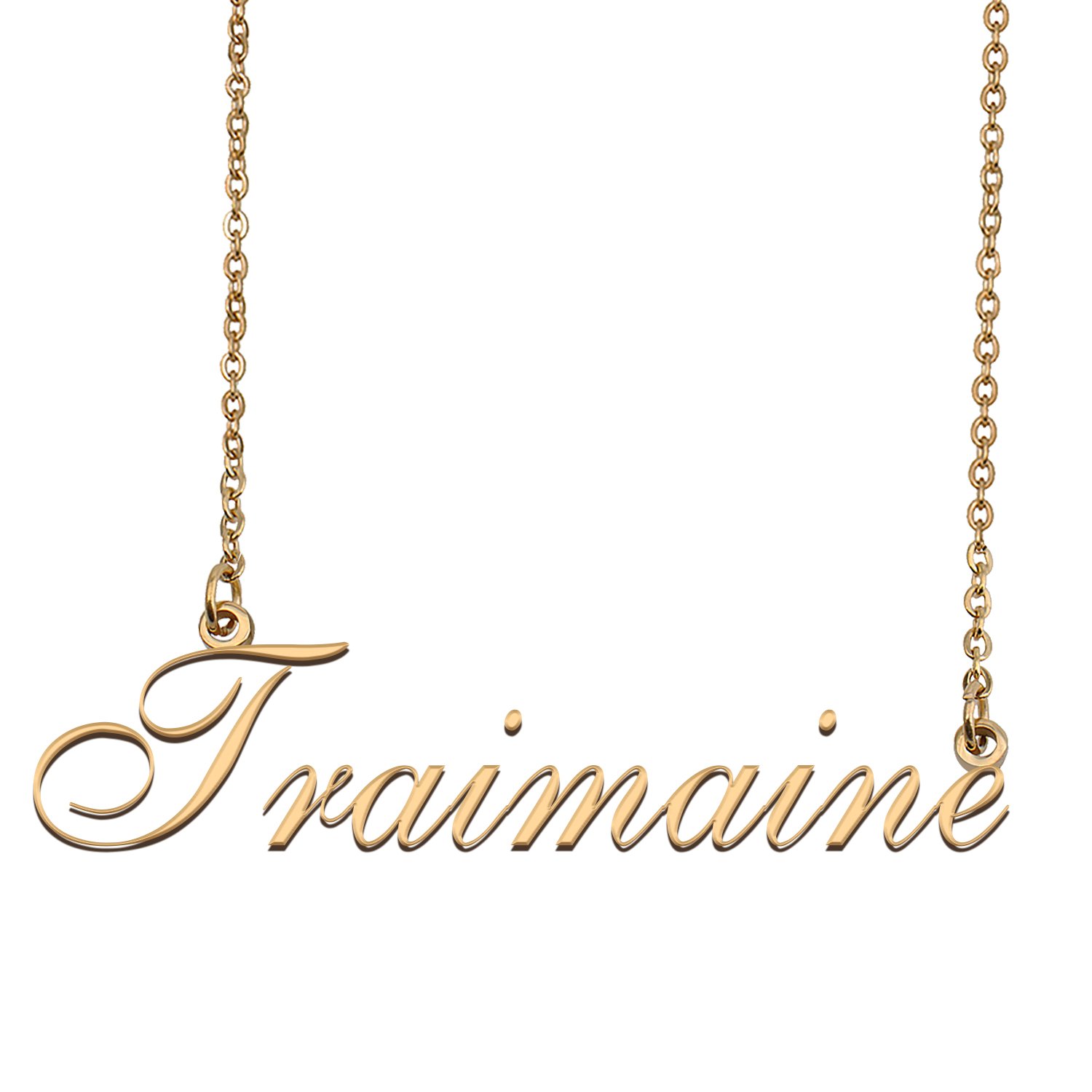 Custom Personalized Name Necklace in Golden Silver for Women Traimaine