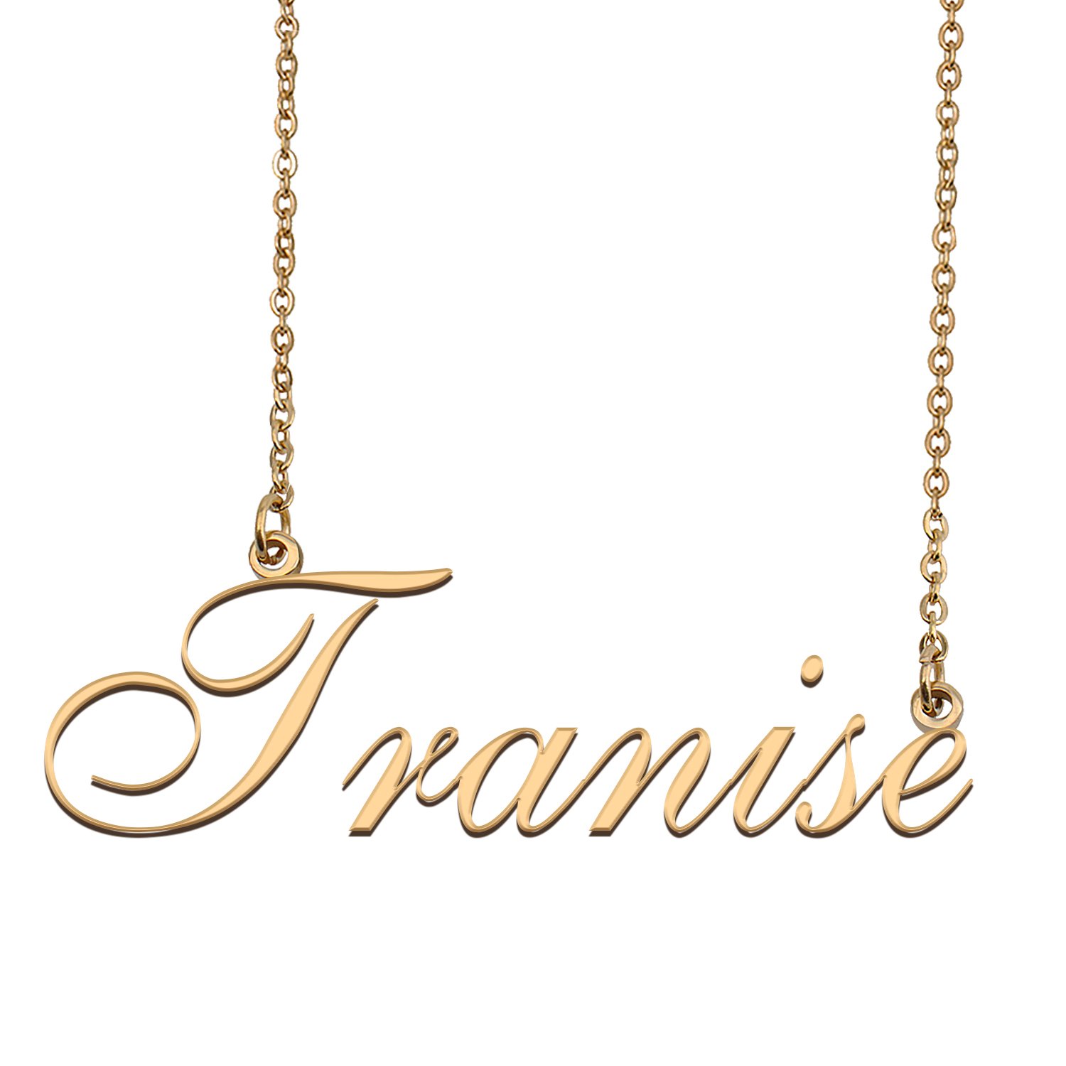 Custom Personalized Name Necklace in Golden Silver for Women Tranise
