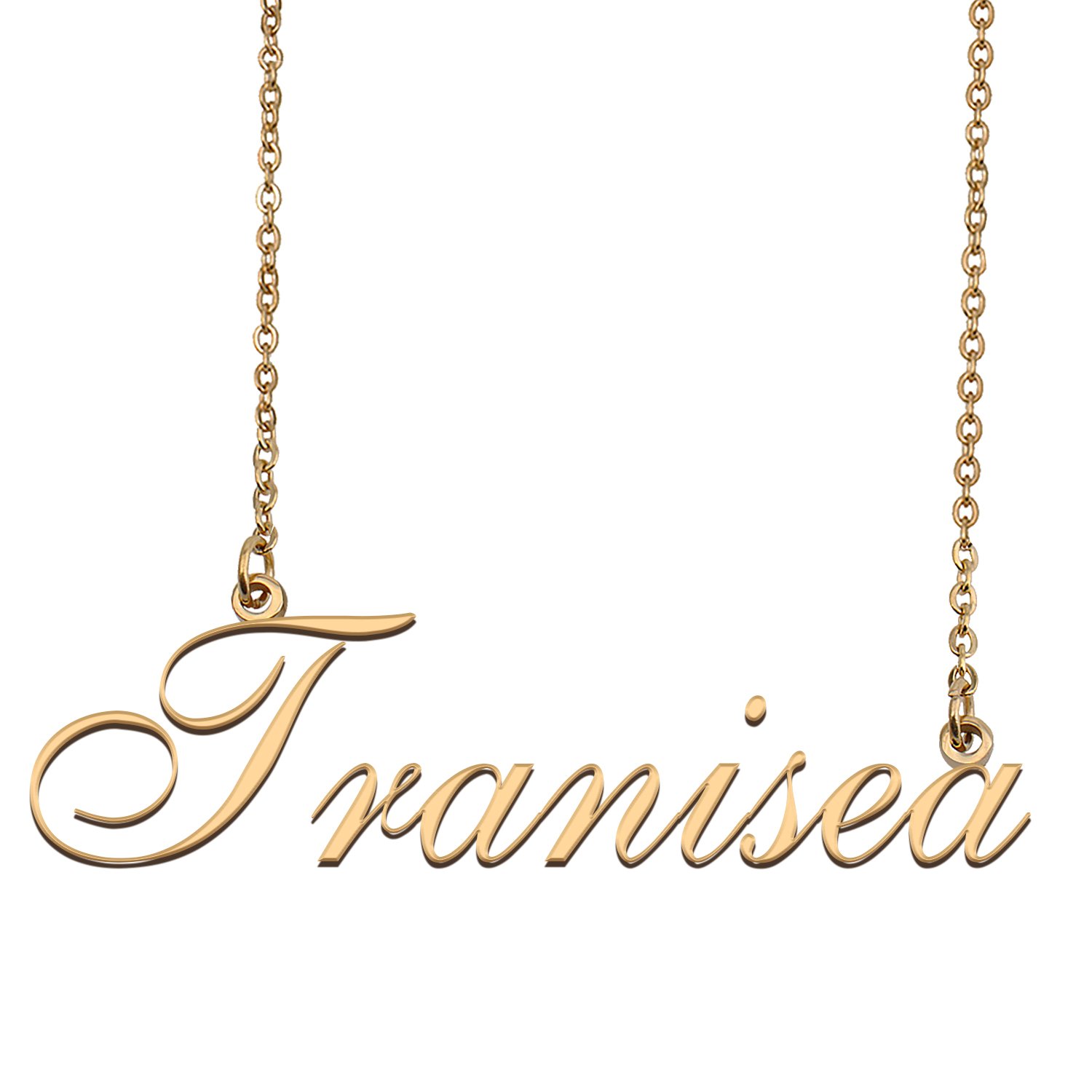 Custom Personalized Name Necklace in Golden Silver for Women Tranisea