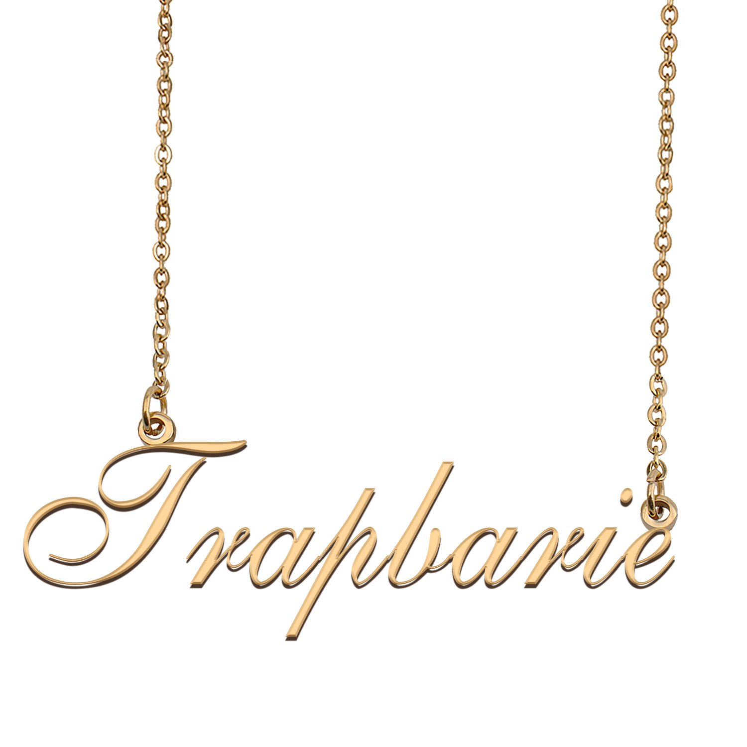 Custom Personalized Name Necklace in Golden Silver for Women Trapbarie